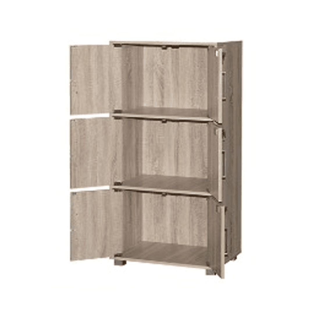 Koen II 3-Tier Storage Cabinet - Organizer for Home, Office, Closet & Bathroom - Space Saving Shelf Unit for Books, Toys, Clothes & More