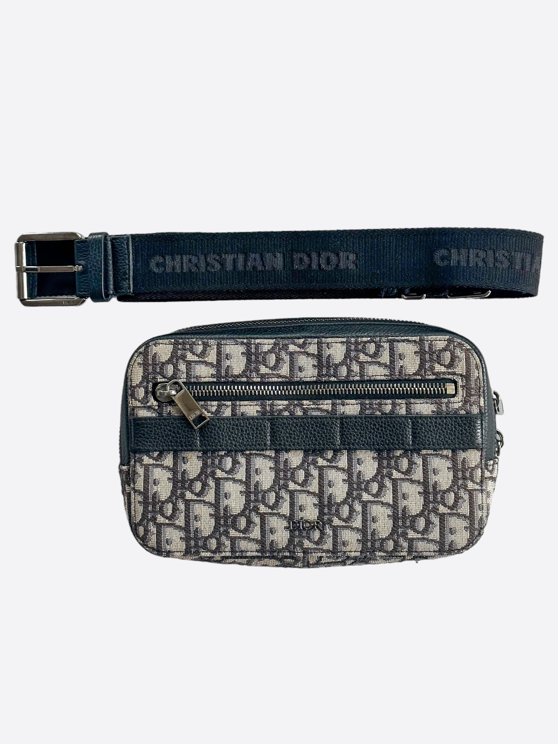 Dior Beige Oblique Belt Bag Waist Pouch - Stylish Crossbody Fanny Pack for Women, Perfect for Travel, Concerts & Everyday Use