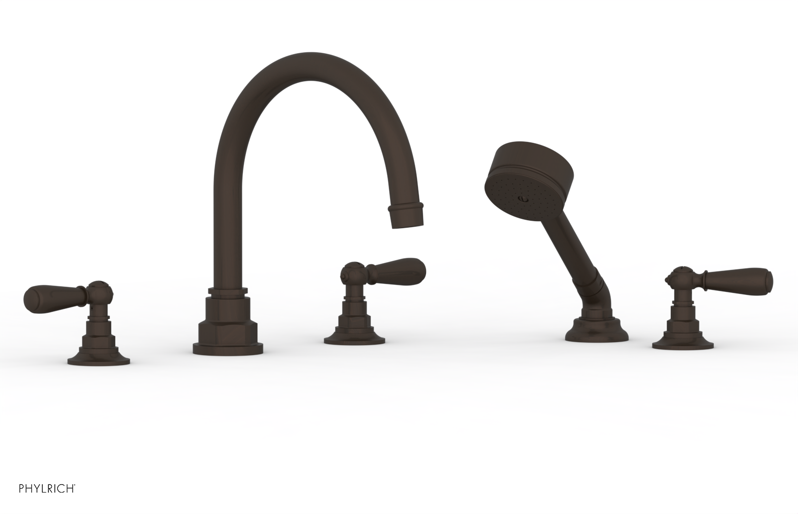 Jamestown Deck Tub Set with Hand Shower & Lever Handles - 165