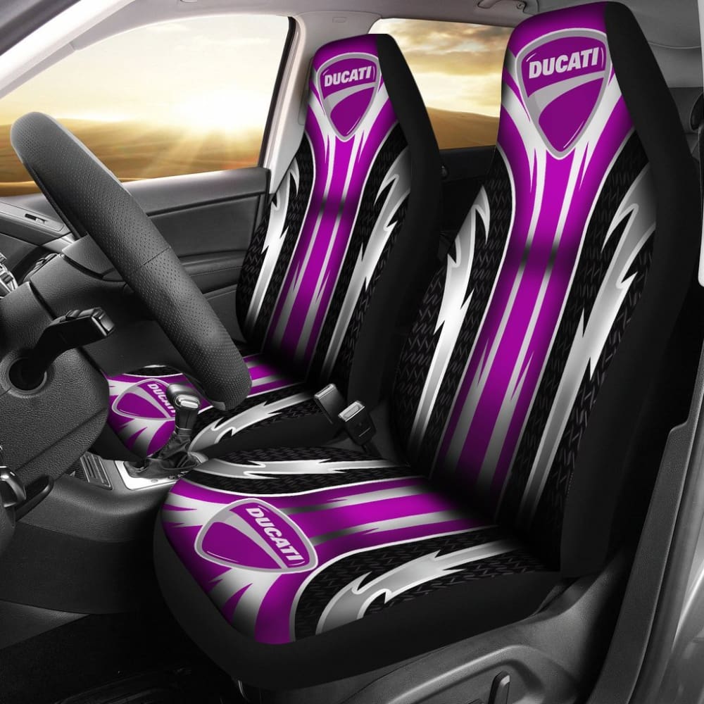 Ducati Motorcycle Seat Covers - 2 Front Pink Seat Protectors for Ducati Bikes - Perfect for Racing, Cruising & Daily Commuting