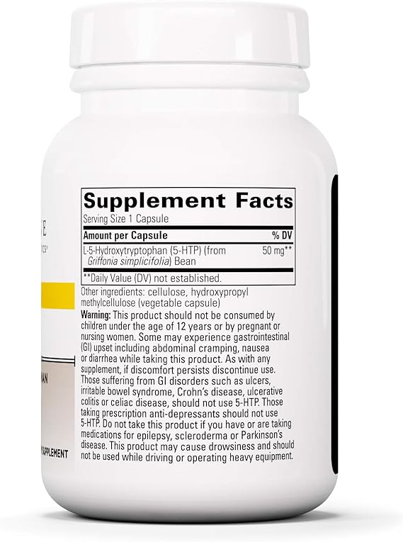 Integrative Therapeutics 5-HTP Supplement | 100mg Capsules for Mood Support & Stress Relief | Natural Serotonin Booster for Better Sleep & Anxiety Relief | Perfect for Daily Wellness Routine & Emotional Balance