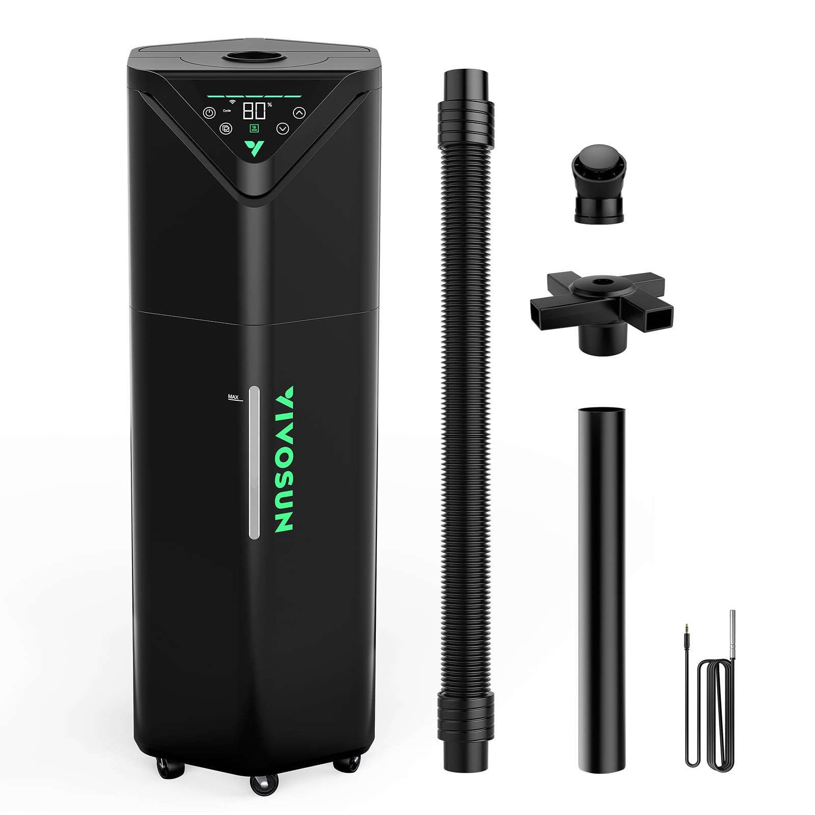 VIVOSUN AeroStream H19 Smart 19L Humidifier with Temperature & Humidity Sensor, Top Control Panel, Remote Control - Perfect for Grow Tents, Indoor Plant Cultivation & Home Hydroponics Systems