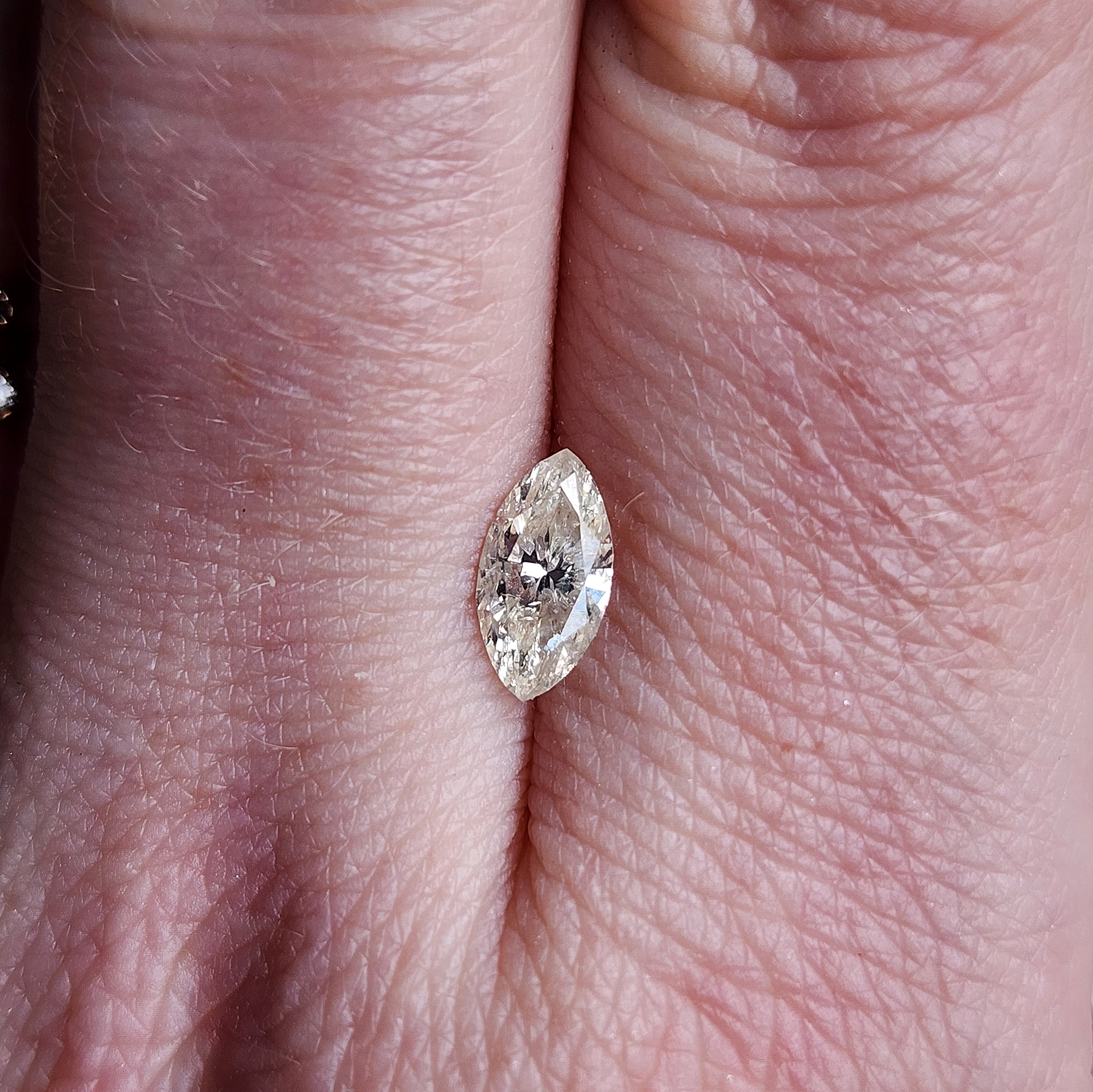 0.68 Carat Natural Galaxy Marquise Diamond Ring - Elegant Jewelry for Weddings, Anniversaries & Special Occasions