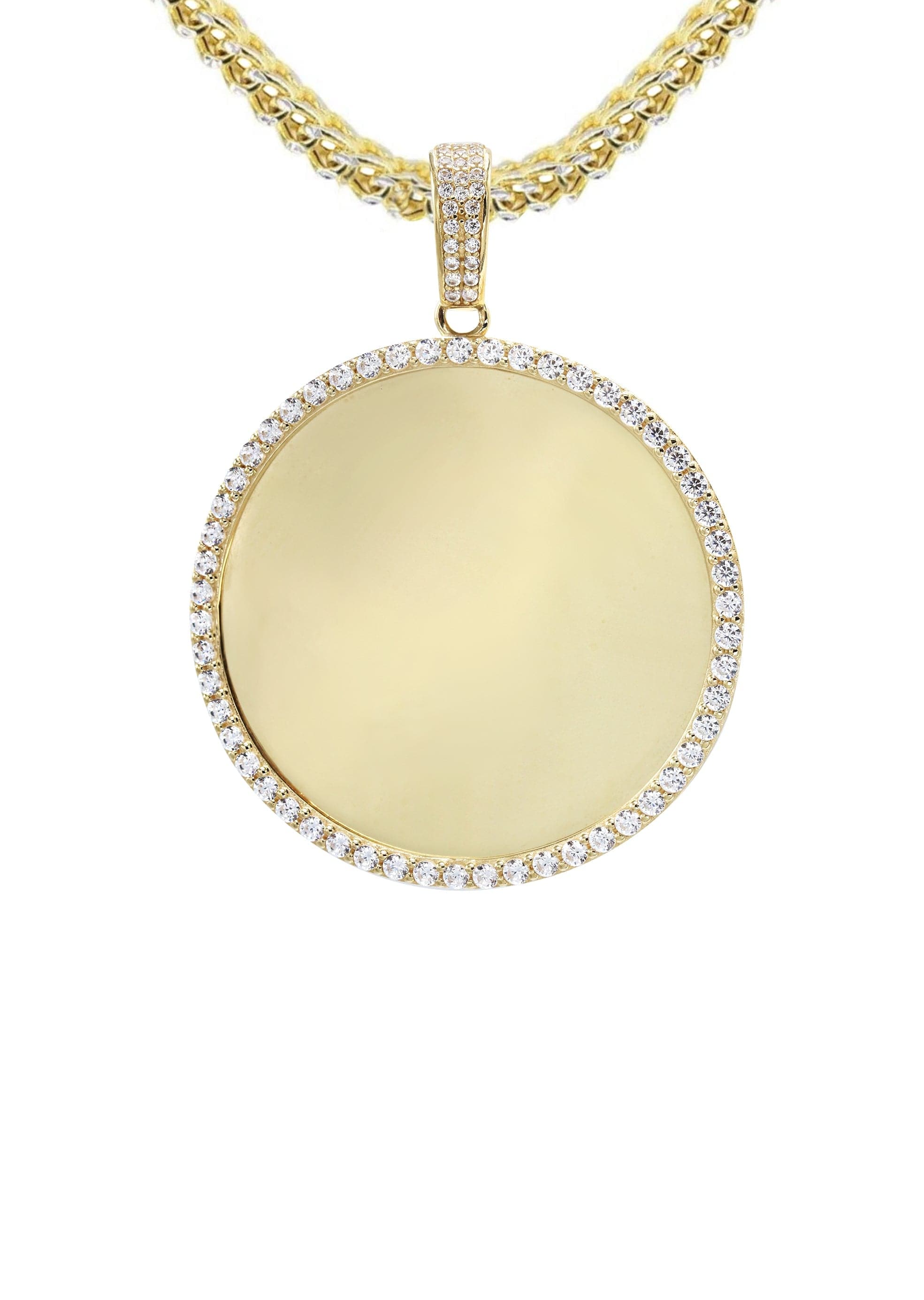 10K Yellow Gold Round Picture Necklace - 16.7 Grams | Personalized Photo Pendant for Women | Gift for Mom, Wife, Anniversary, Birthday | Elegant Jewelry for Everyday Wear & Special Occasions