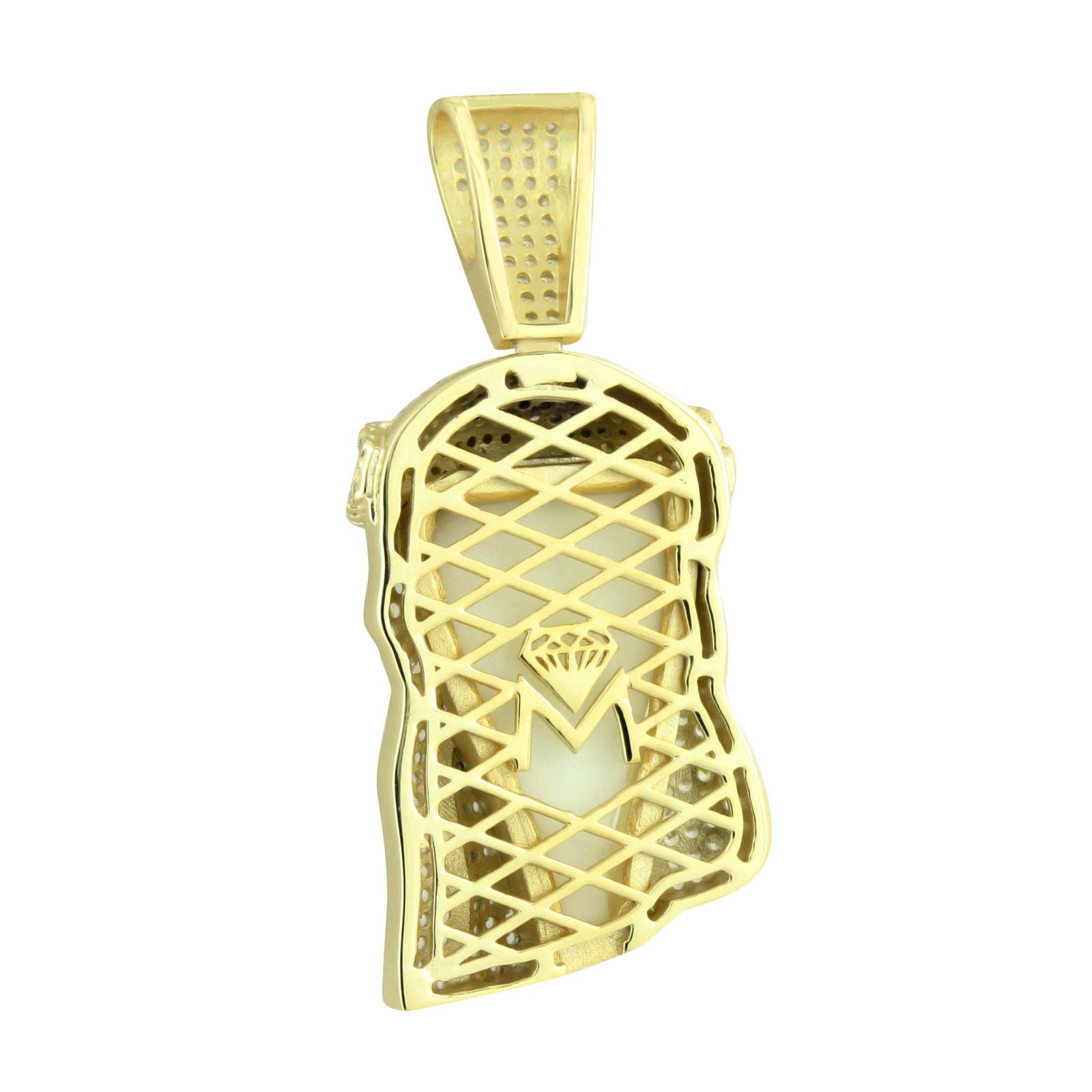 14K Gold Plated Jesus Pendant Necklace with Lab-Grown Diamond Accents - Religious Jewelry for Men & Women, Perfect for Church, Baptism & Daily Faith Wear