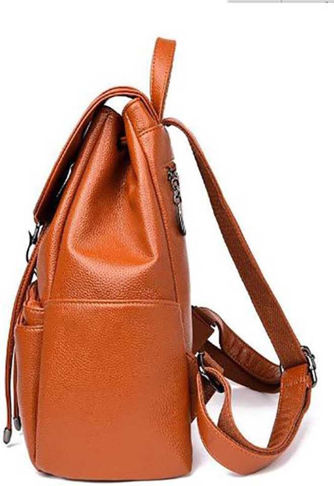 Stylish 10L Small Backpack for Women & Girls - Convertible Handbag & Shoulder Bag in Brown - Perfect for School, Travel & Everyday Use