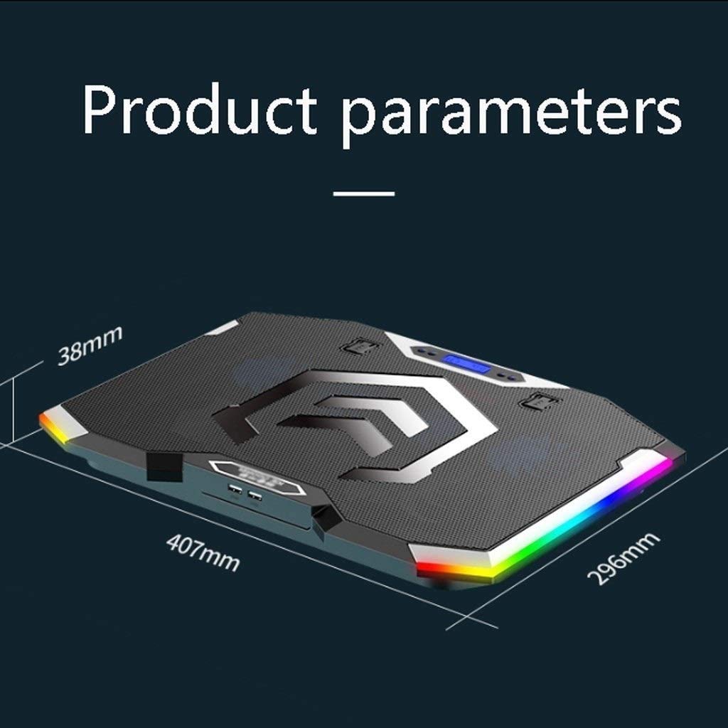 RGB Gaming Laptop Cooling Pad with 6 Quiet Fans & Touch Control - USB-Powered Cooler for 15.6-17 Inch Laptops | Perfect for Gaming, Office Work & Long Computing Sessions