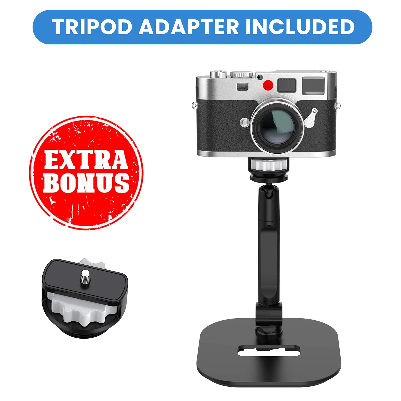 AboveTEK Adjustable Tablet Stand Holder for iPad 7-13 inch, iPad Pro/Air/Mini, Samsung Galaxy Tab, Nexus - Universal Desktop Stand for 4.7''-13.5'' Tablets & Phones - Perfect for Work, Study, Watching Videos & Video Calls