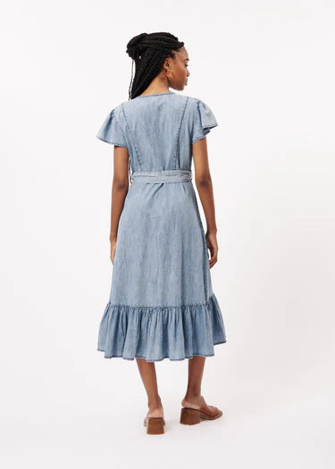 NOLENE Women's Denim Blue Dress - Casual & Stylish for Everyday Wear, Date Night, and Office Outfits