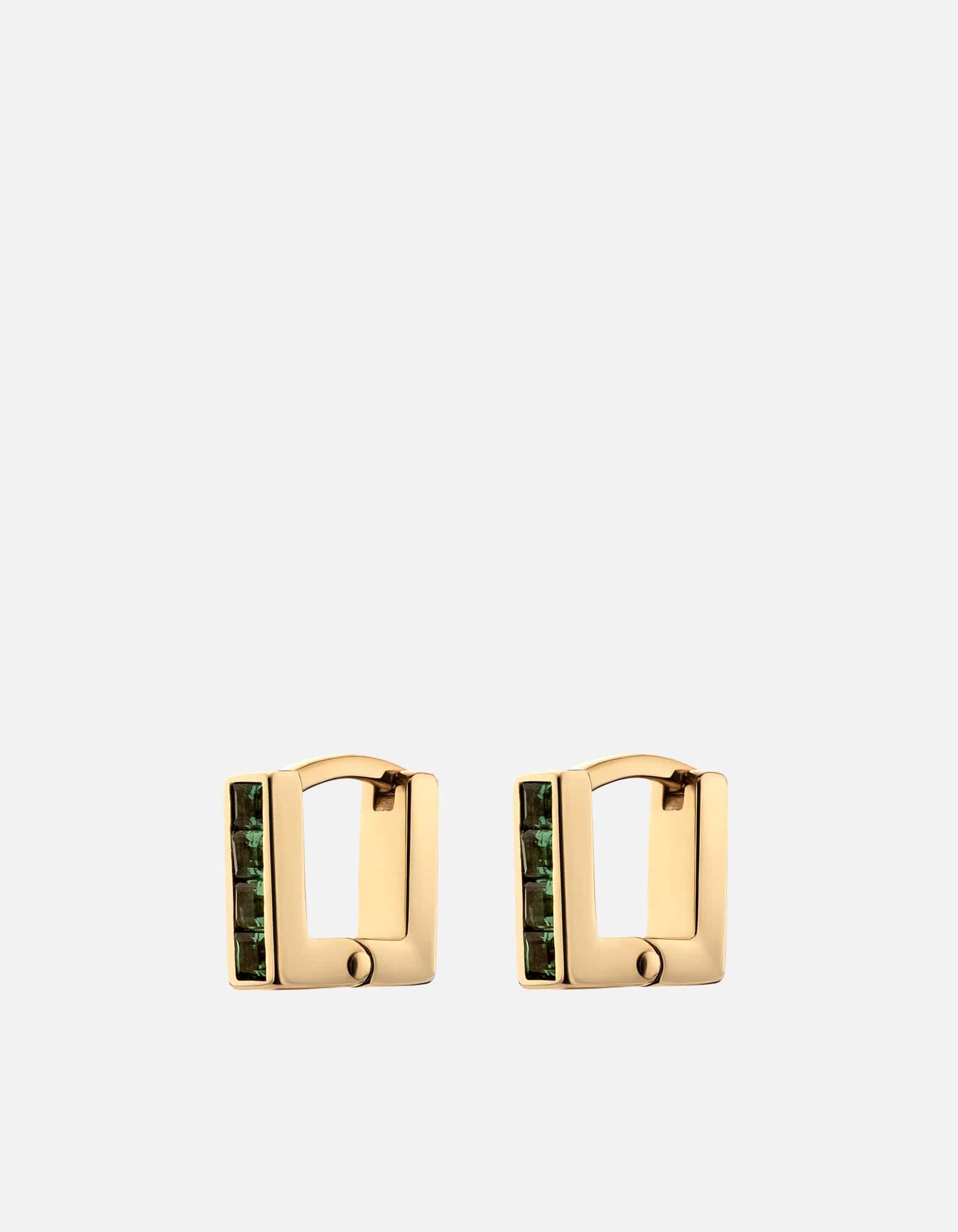 Quad Quartz Huggie Earrings in Gold Vermeil - Perfect for Everyday Wear & Special Occasions