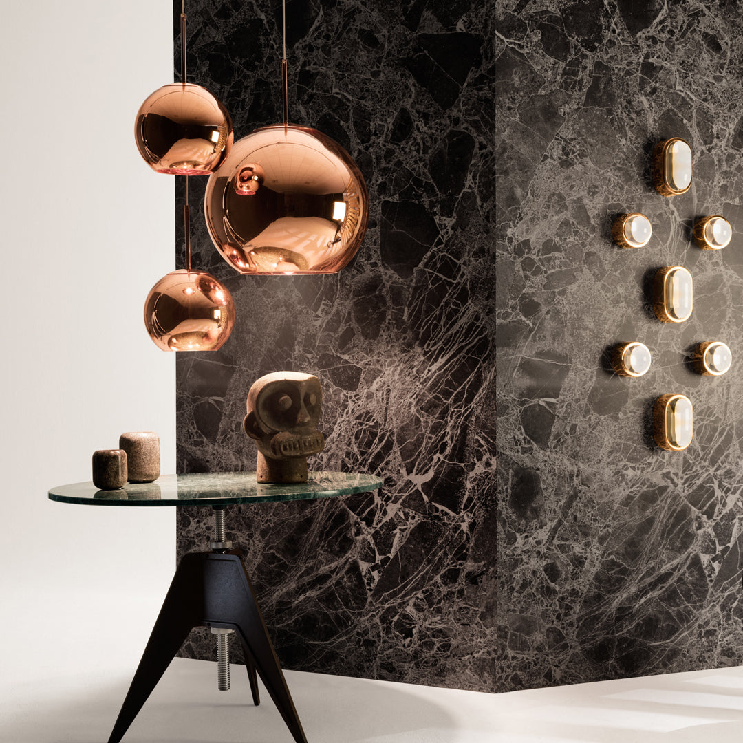 Modern Copper Trio LED Round Pendant Light Fixture - 3-Light Hanging Chandelier for Kitchen Island, Dining Room & Bedroom Lighting