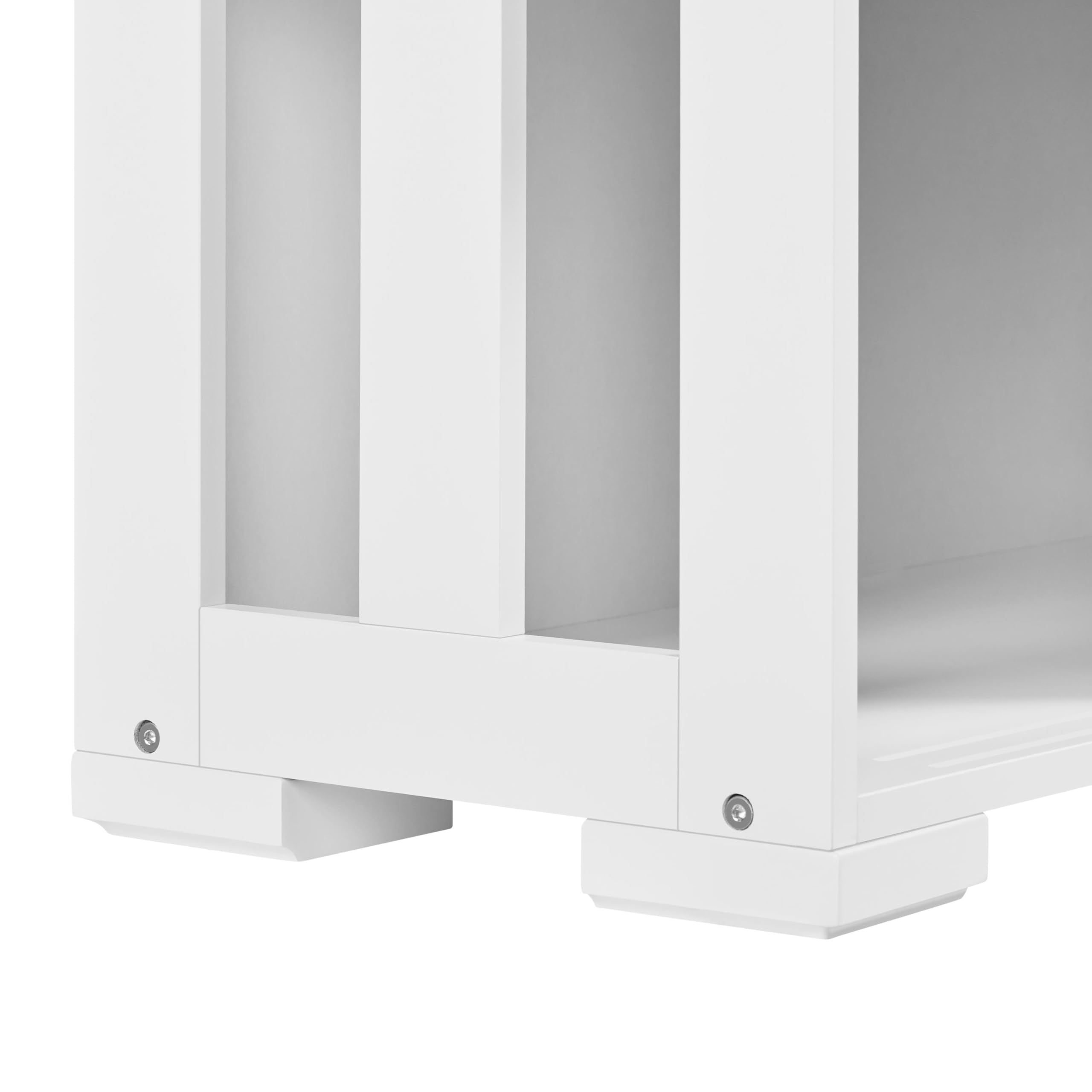 Yaheetech 45 Inch TV Stand with Sliding Doors & Adjustable Shelf - Modern Entertainment Center TV Console Table for Living Room, Bedroom - Sturdy TV Cabinet for Flat Screen TVs (White) - Perfect for Home Theater Setup & Living Room Organization