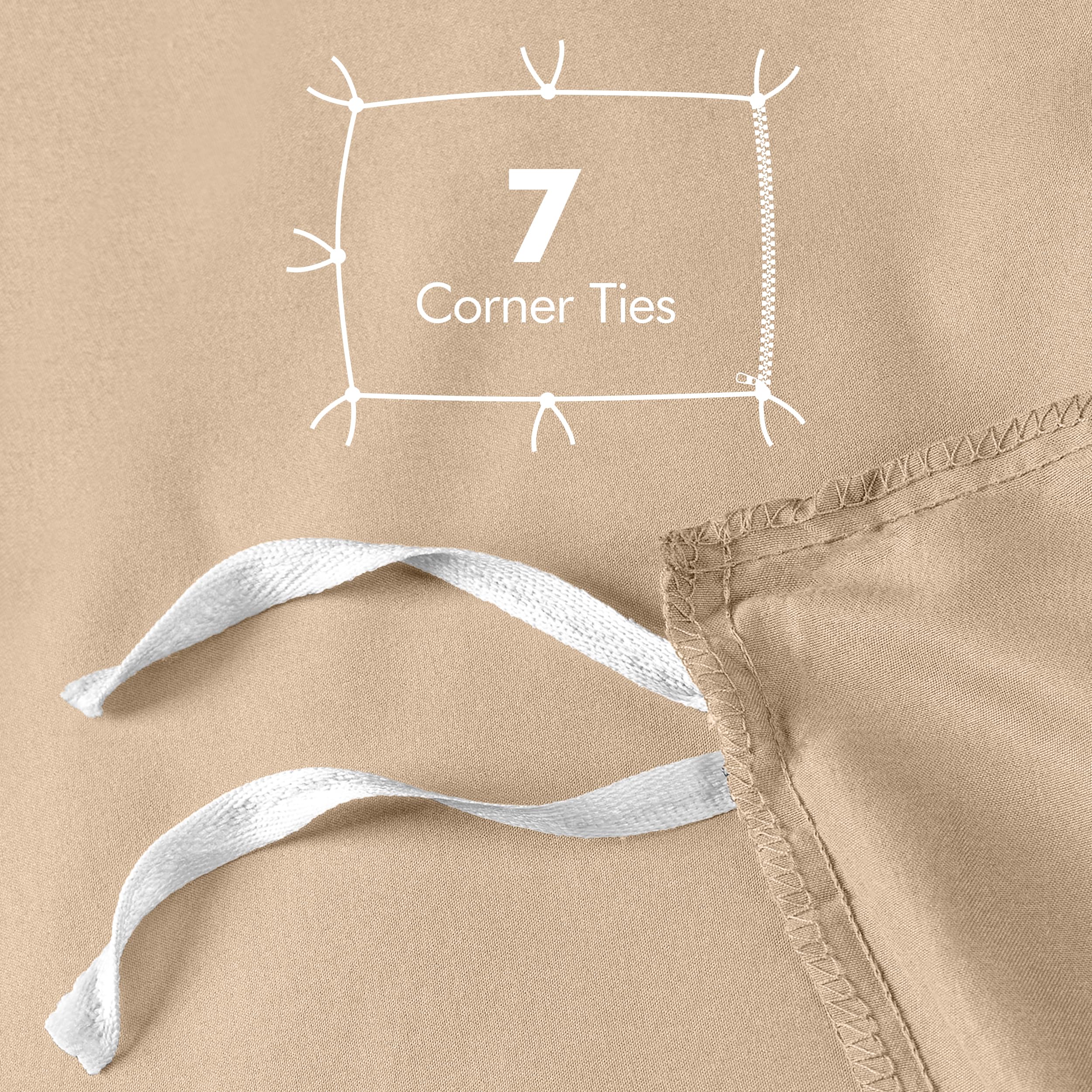 Utopia Bedding Queen Size Duvet Cover Set - 3 Piece Soft Brushed Microfiber Comforter Cover with Zipper Closure & 2 Pillow Shams (90x90 Inches, Beige) - Perfect for Cozy Bedroom, Guest Room & Hotel Stays