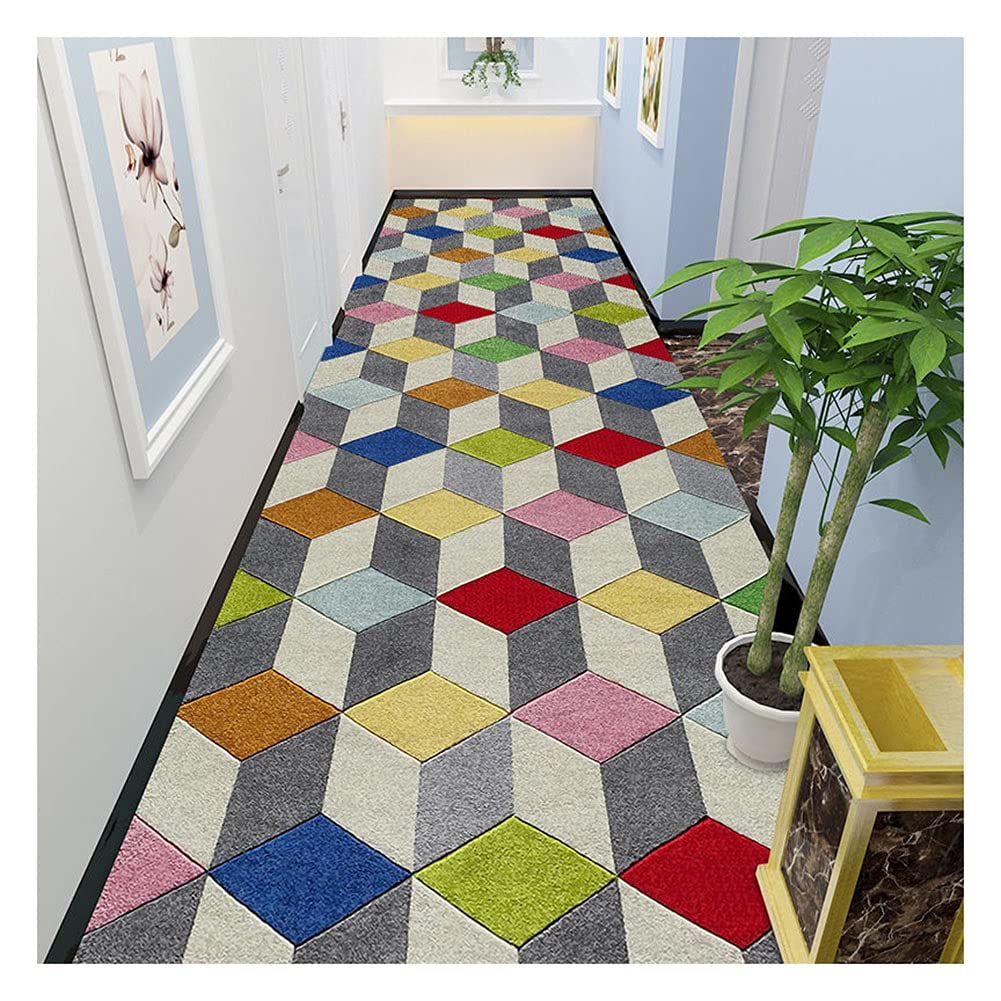 HDGZ 100% Cotton Woven Washable Runner Rug for Hallway, Kitchen, Laundry Room, Doorway & Bedroom - Indoor/Outdoor Use (50x640cm) - Perfect for High Traffic Areas & Home Decor