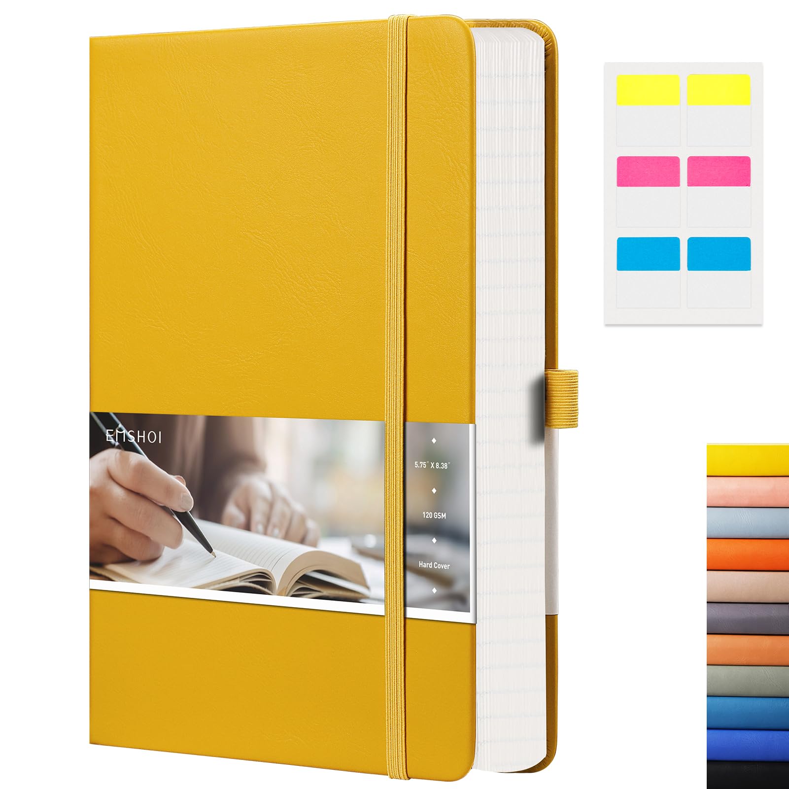 EMSHOI A5 Graph Paper Notebook - 256 Pages, 5.75