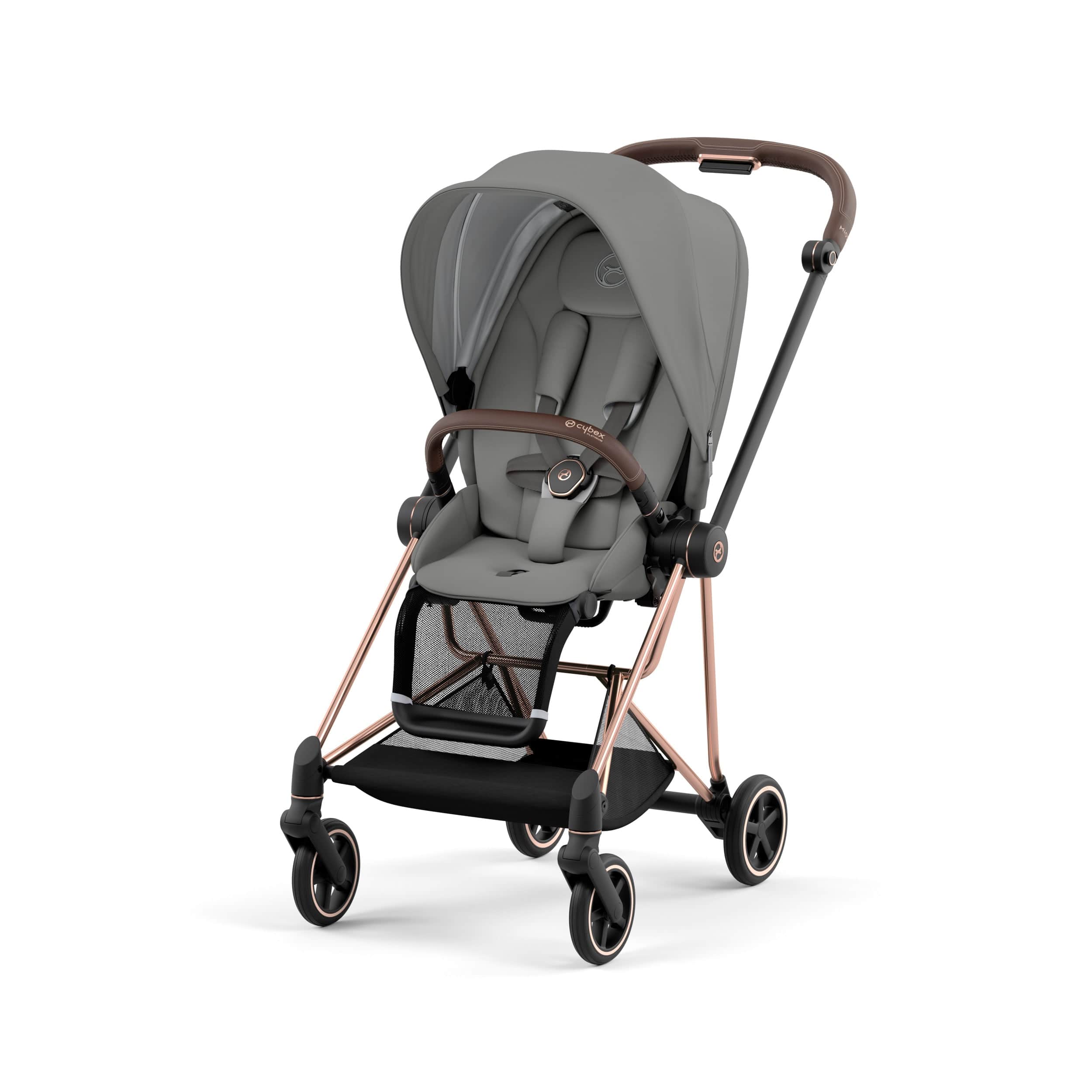 Cybex Mios 3 Complete Stroller - Rose Gold & Brown Luxury Baby Stroller with Reversible Seat | Perfect for Urban Travel, Shopping & Family Outings