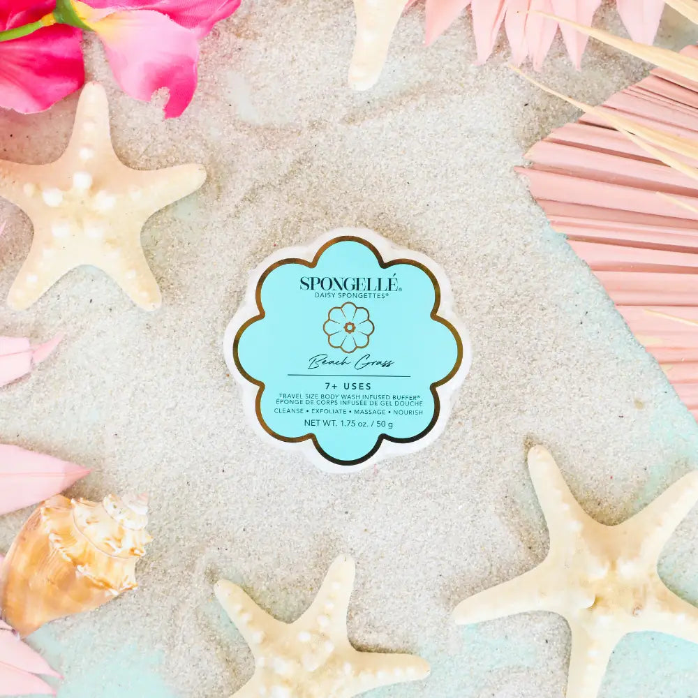 Premium Beach Grass Spongette - Natural Exfoliating Bath & Shower Sponge for Soft Skin | Eco-Friendly Body Scrubber for Spa, Home & Travel Use