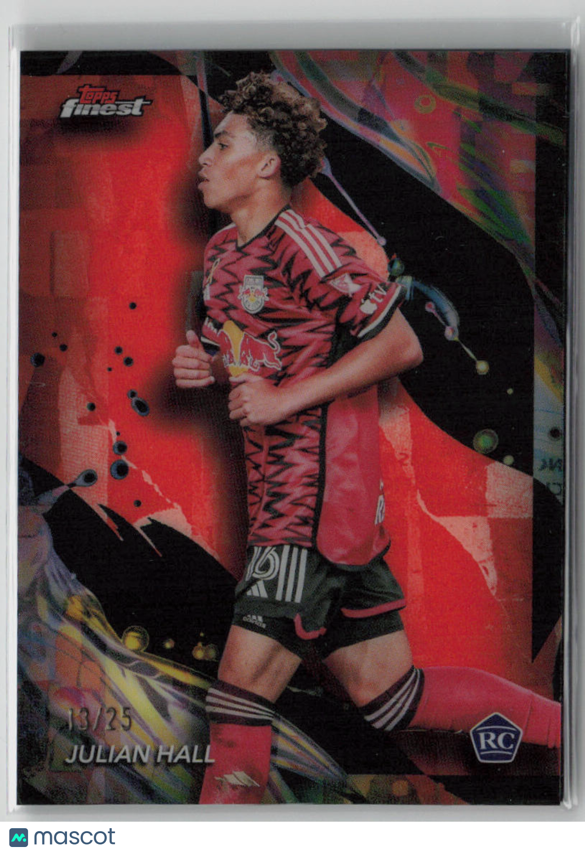 2024 Topps Finest Julian Hall Rookie Card Orange Parallel #13/25 - Baseball Trading Card for Collectors & Sports Fans