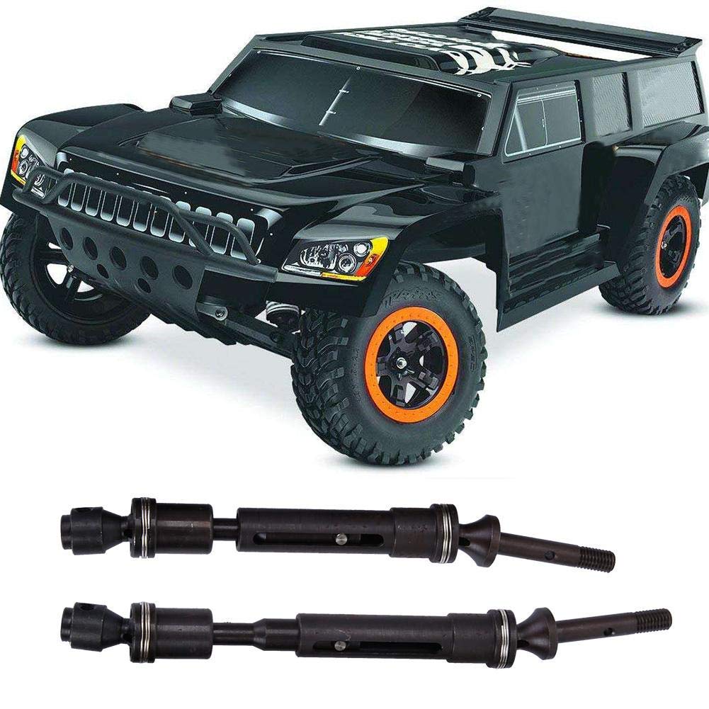 Metal RC Car Drive Shaft - Front & Rear Replacement Parts Compatible with Slash & Huan 727 Truck Models | Durable Alloy Shaft Accessories for Off-Road Racing & Crawling