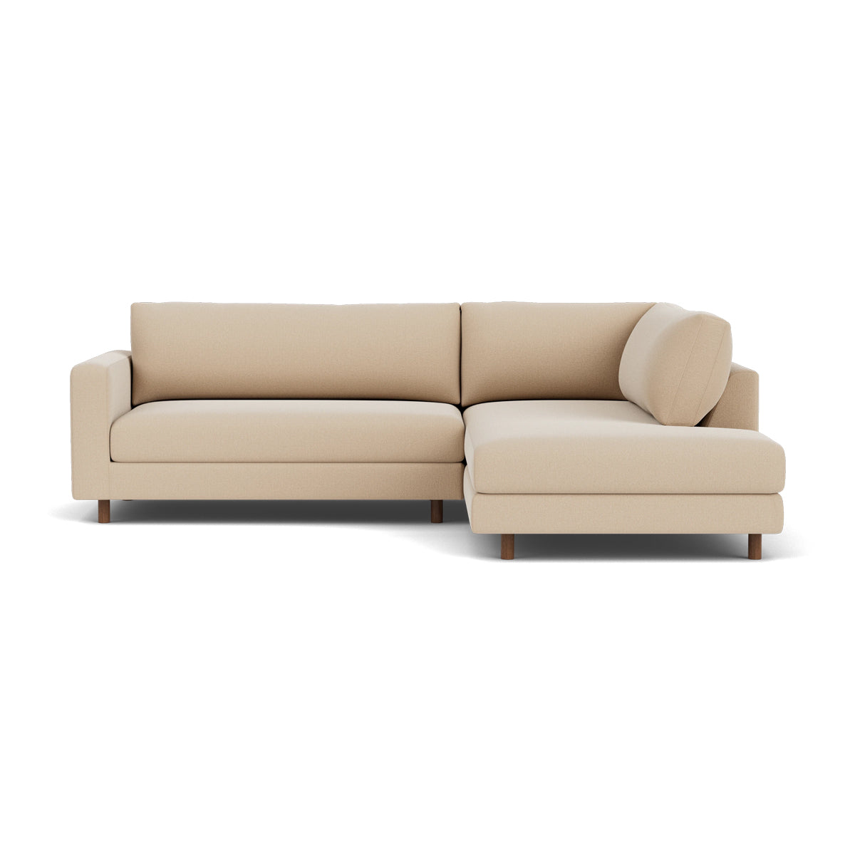 Douglas Fabric Right Corner Sofa - Modern L-Shaped Sectional Couch for Living Room, Small Spaces & Apartments | Comfortable Upholstered Furniture for Family Gatherings & Movie Nights