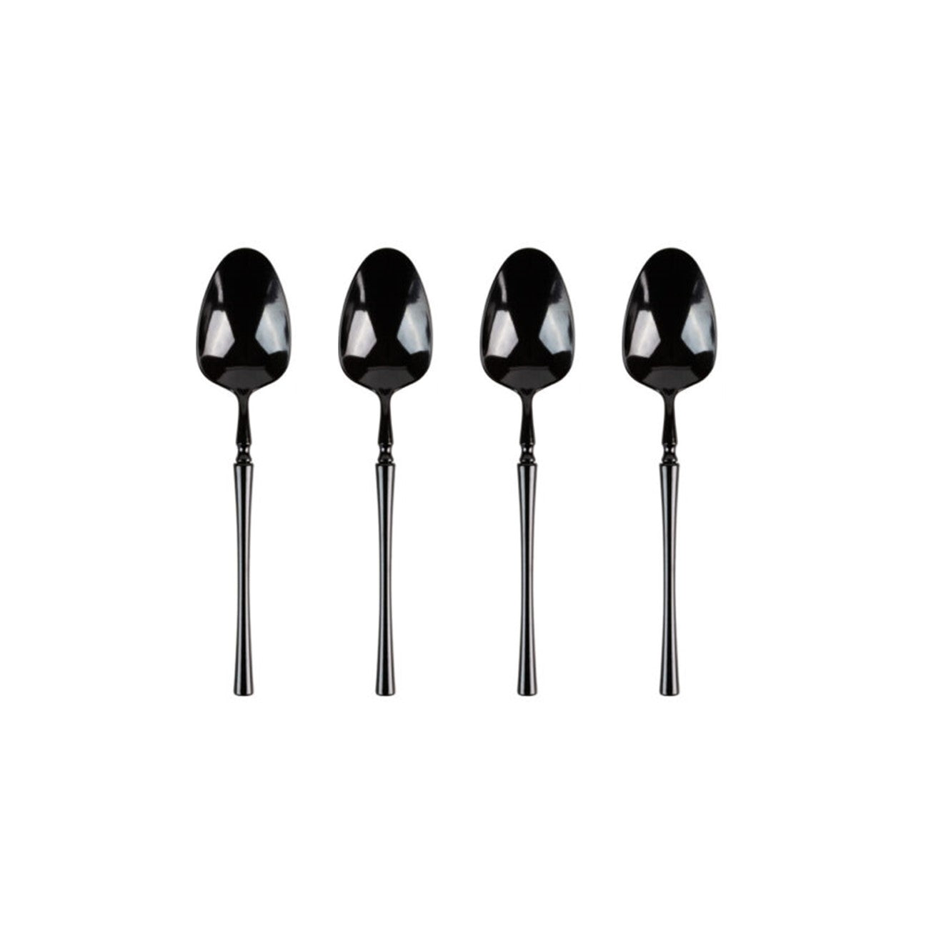 Premium Infinity Collection Black Flatware Set - 32-Piece Stainless Steel Cutlery for Elegant Dining & Entertaining - Perfect for Dinner Parties, Weddings, and Upscale Restaurants