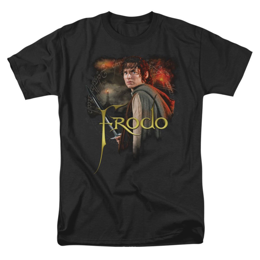 Lord of the Rings Frodo T-Shirt for Men - Black Movie Fan Gift