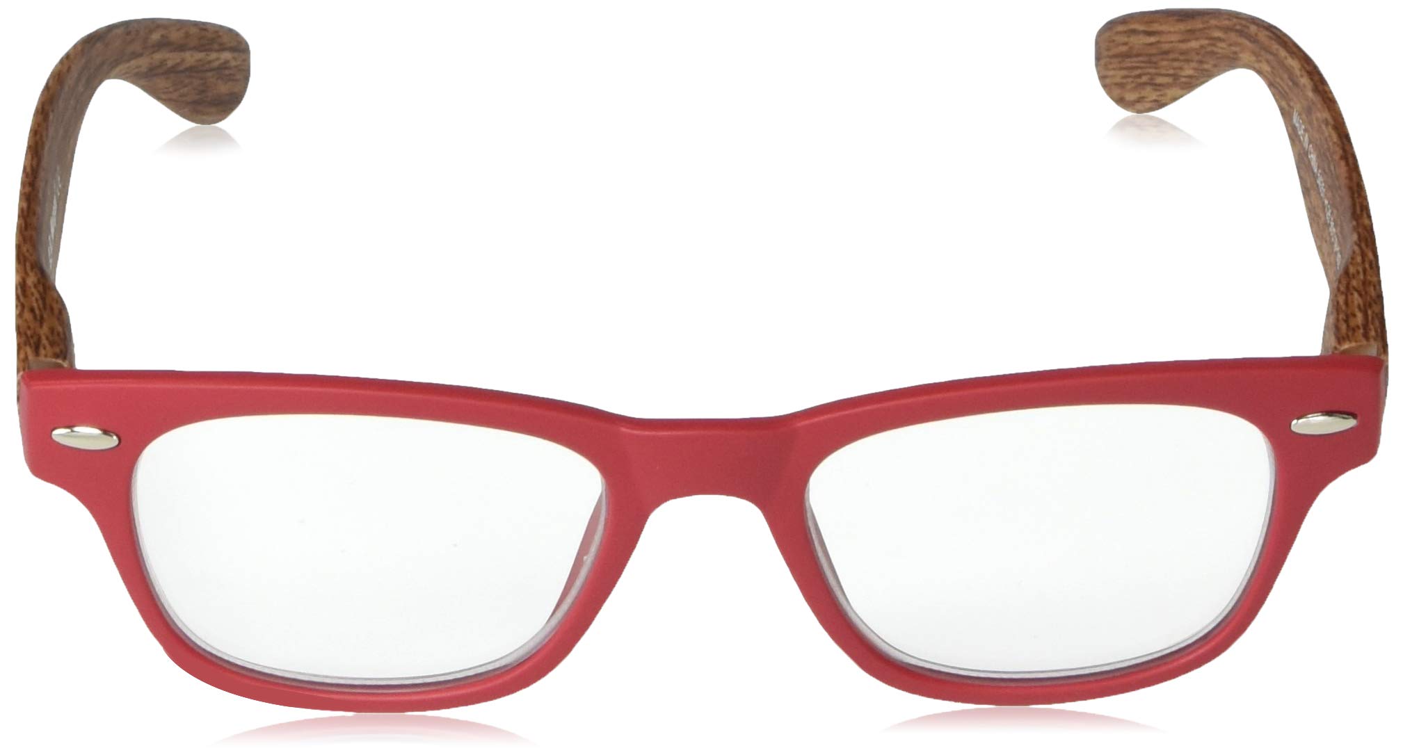 A.J. Morgan Woodpecker Reading Glasses - Square Frame Readers for Men & Women - Lightweight Comfortable Eyewear for Reading, Computer Use, and Office Work