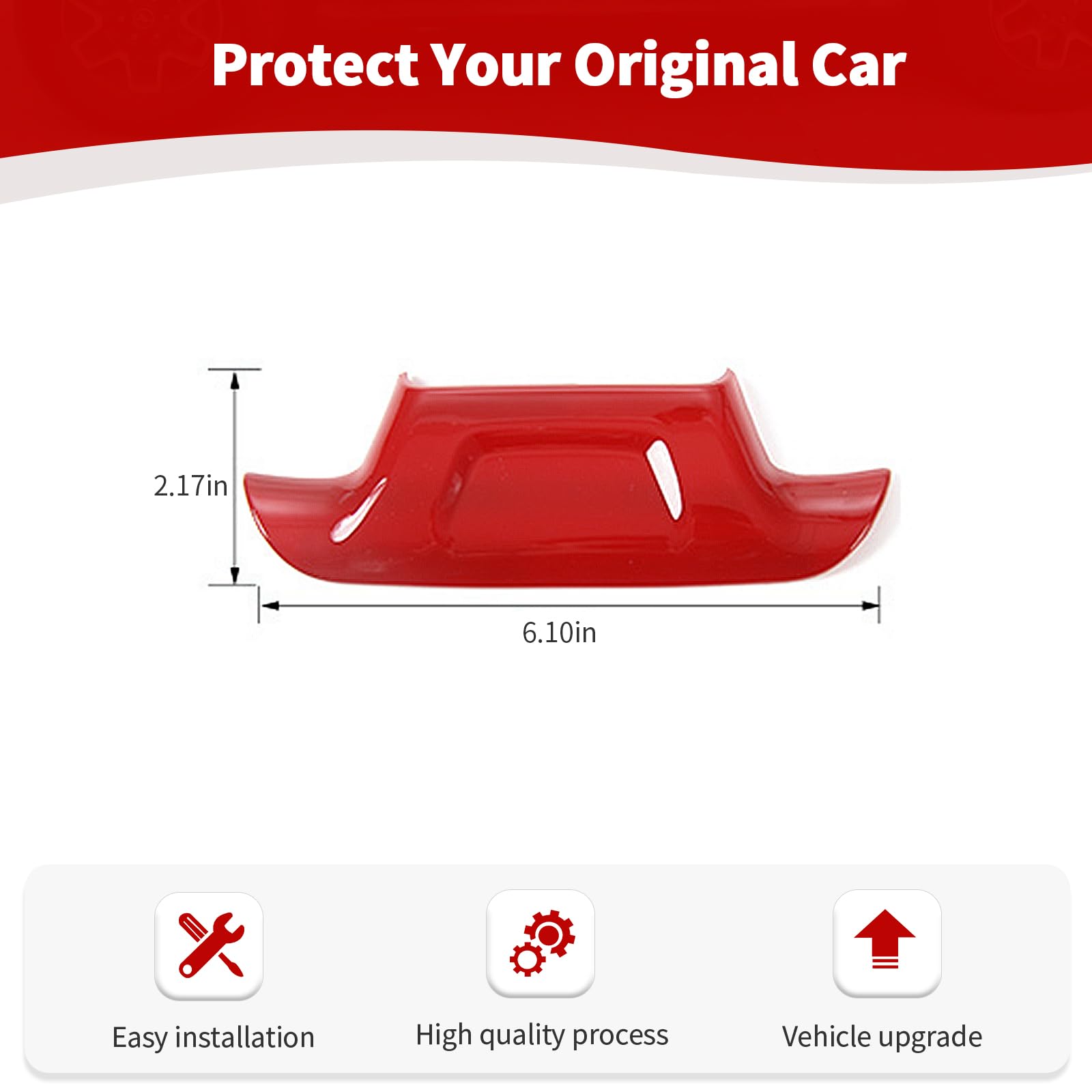 RT-TCZ Red Steering Wheel Panel Trim Sticker for 2017+ Chevy Camaro | Interior Accessories Upgrade | Perfect for Car Enthusiasts & Customization Projects