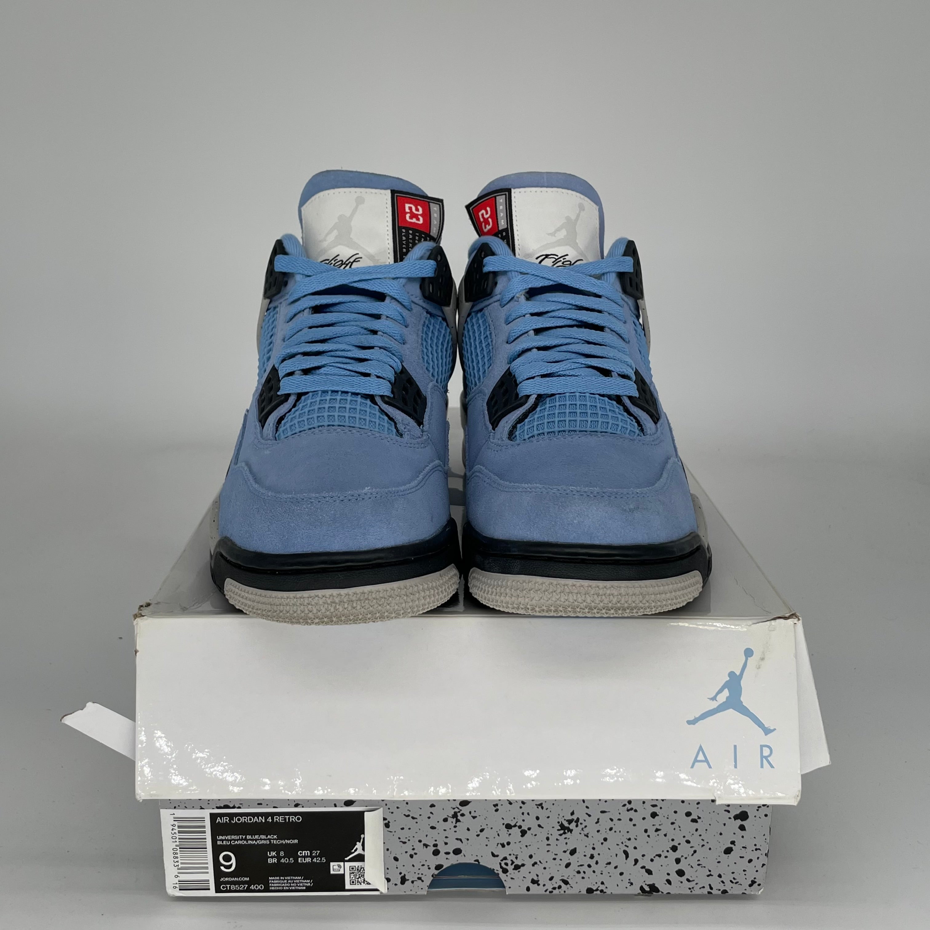 Air Jordan 4 Retro University Blue Men's Basketball Shoes Size 9 - Style CT8527-400 | Authentic Sneakers for Sports, Streetwear & Casual Outfits
