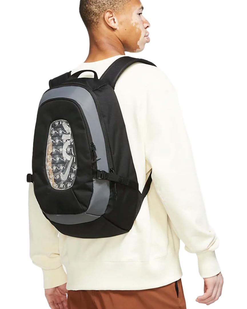Nike Air Backpack Unisex - Lightweight Durable School & Travel Backpack (Black/Iron Grey/White) for College, Gym, Hiking & Everyday Use