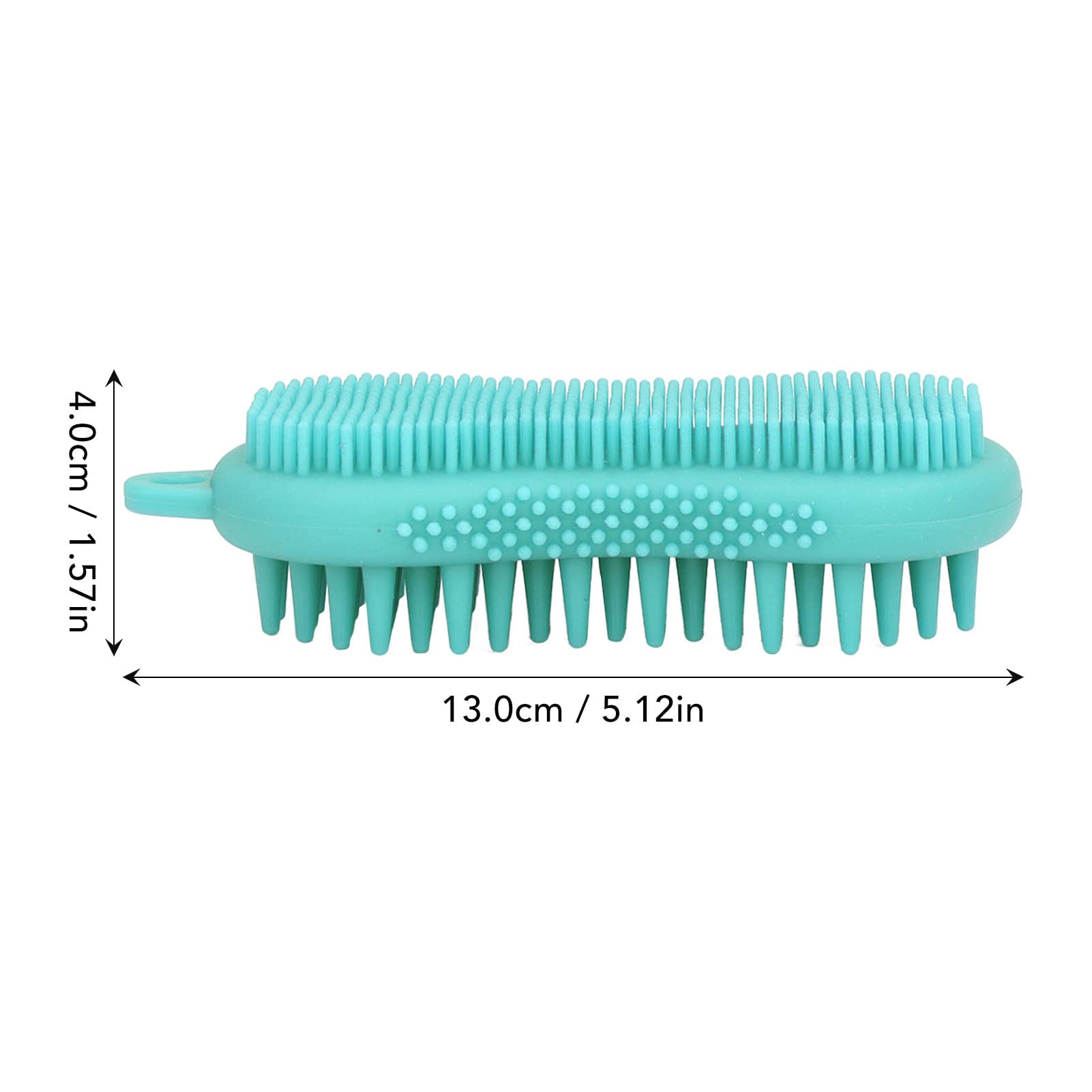 2-in-1 Silicone Body Scrubber & Exfoliator - Dual-Sided Ergonomic Shampoo Brush for Body & Hair Care - Gentle Massage & Exfoliation - Green - Perfect for Shower, Bath & Spa Relaxation