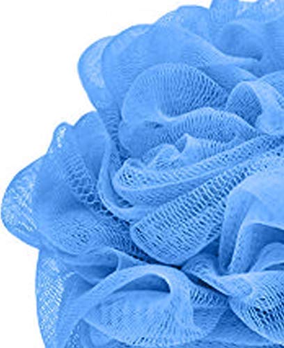 Natural Loofah Bath Sponge for Exfoliating & Cleansing - Gentle Body Scrub for Men, Women & Baby - Soft Bathing Pouf for Smooth Skin - Perfect for Shower, Spa & Daily Skincare Routine (Pack of 1)