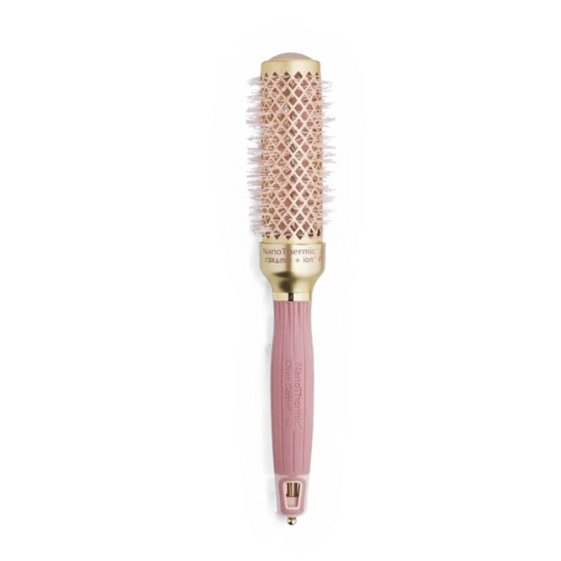 NanoThermic Ceramic + Ion Round Hair Brush for Smoothing & Styling - Perfect for Salon, Home Use & Travel