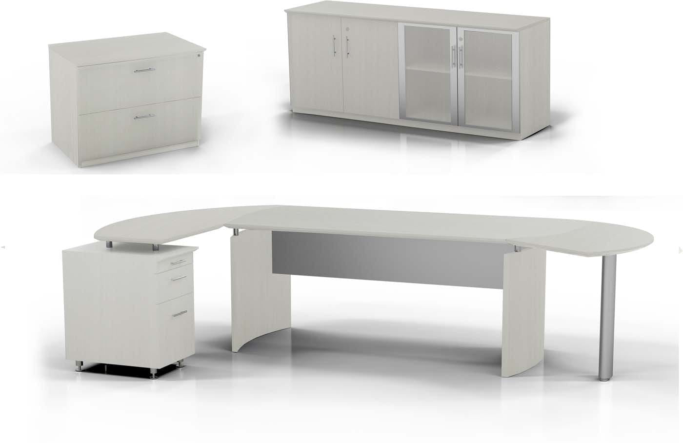 Safco Mayline Medina MNT16 Office Desk Set - Modern Workstation for Home & Business Use - Perfect for Office, Study, or Workspace Organization