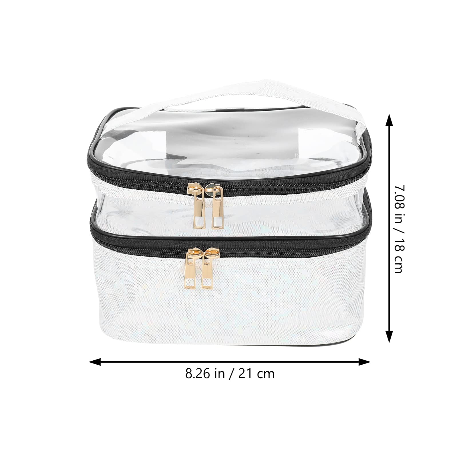 EXCLUZO Clear Makeup Bag - Portable Travel Toiletry Organizer with Zipper, Waterproof Shower Bag for Bathroom Essentials | Perfect for Home, Gym, and Vacation Travel Accessories