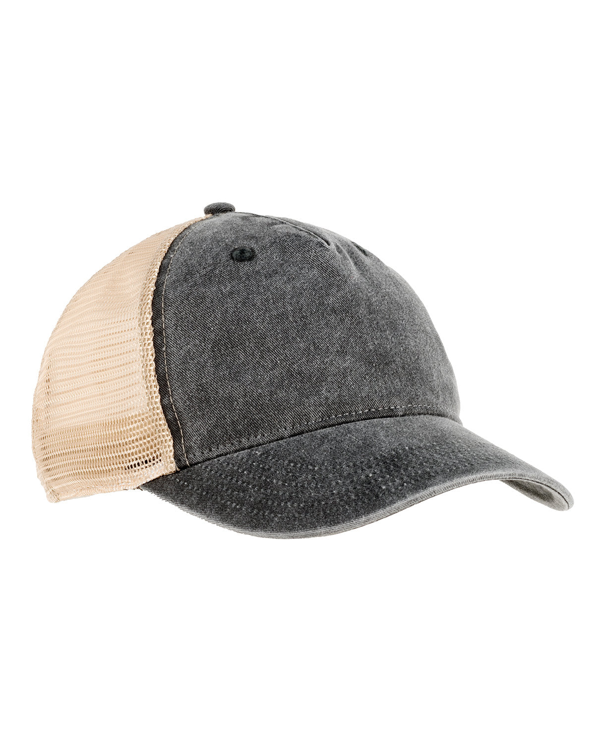 Authentic Pigment AP1924 Pigment Dyed Trucker Hat - Vintage Washed Cotton Baseball Cap for Men & Women - Perfect for Outdoor Activities, Casual Wear, and Sports Fans