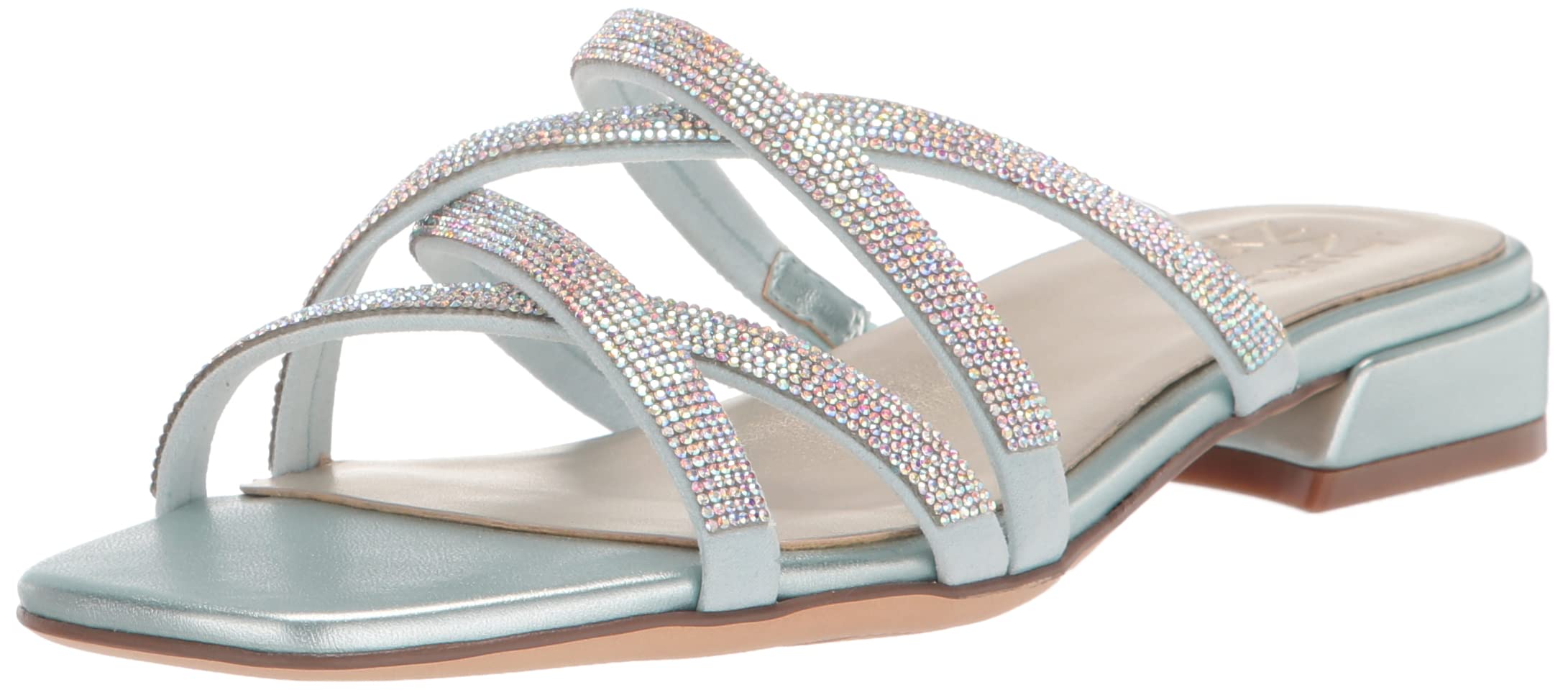 Naturalizer Women's Abriana 2 Slide Sandal - Comfortable Casual Beach Sandals for Women, Breathable Soft Footbed, Size 6 Wide (Ocean Air Color) | Perfect for Summer, Vacation, and Everyday Wear