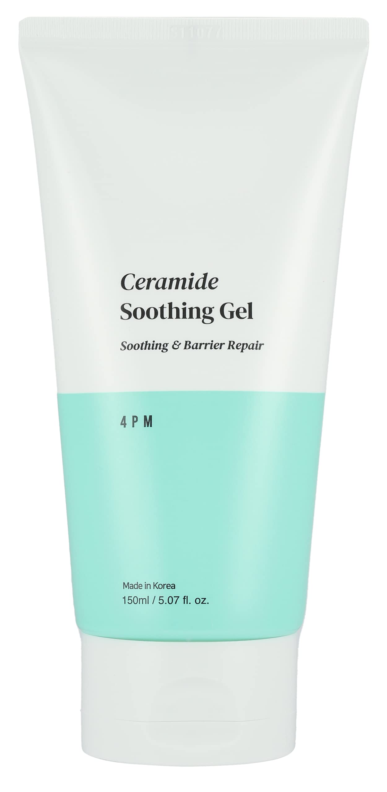 4PM Ceramide Soothing Gel (5.07 fl oz) - Lightweight Korean Face Moisturizer for Dry Skin, Hydrating Gel Cream with Barrier Repair for Glass Skin | Korean Skincare by SEOUL4PM | Perfect for Night Routine & Sensitive Skin Care