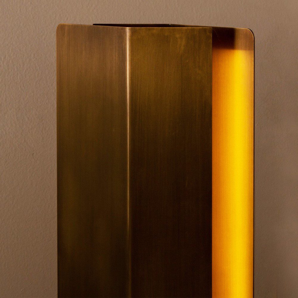 PRE ORDER BEN TOVIM DESIGN Fold Table Lamp - Calacatta Viola Marble with Bronze Patina Finish | Modern Home Office & Bedside Lighting Decor