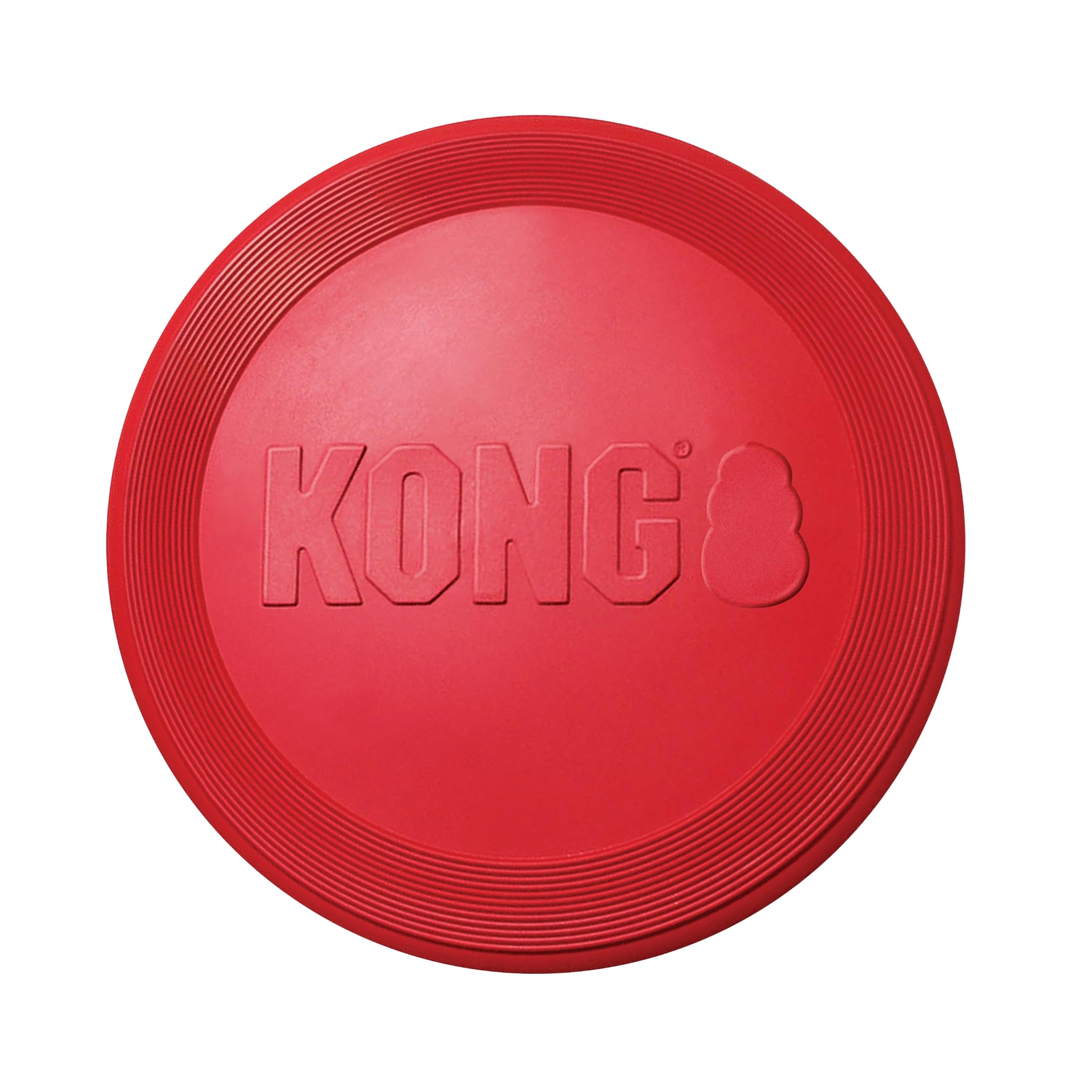 Durable KONG Flyer Natural Rubber Flying Disc Dog Toy - Safe Fetch & Outdoor Play for Small Dogs - Perfect for Park, Beach & Backyard Fun