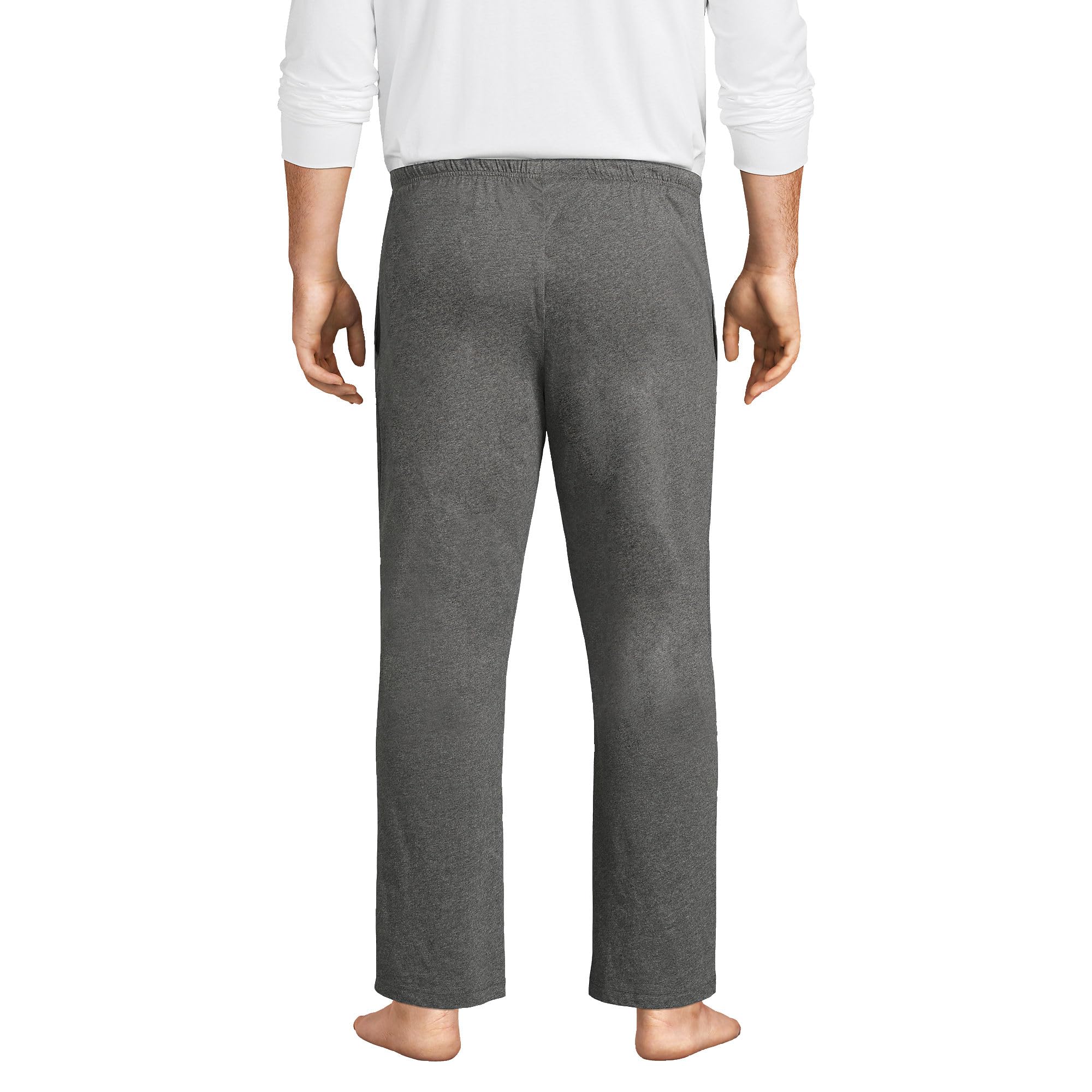 Lands' End Men's Comfortable Knit Jersey Sleep Pants - Soft Lounge Pajama Bottoms for Relaxing at Home & Nighttime Comfort
