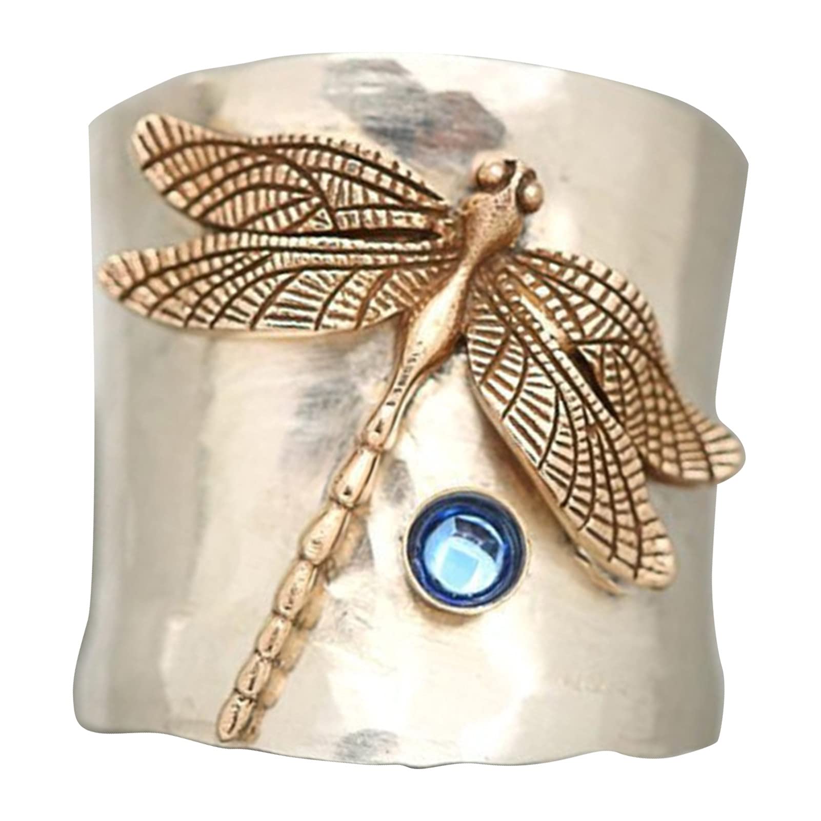 Hislaves Fashion Rings for Women - Vintage Carved Golden Tube Design Alloy Statement Rings - Elegant Party Jewelry Accessories for Night Out, Date Night and Special Occasions