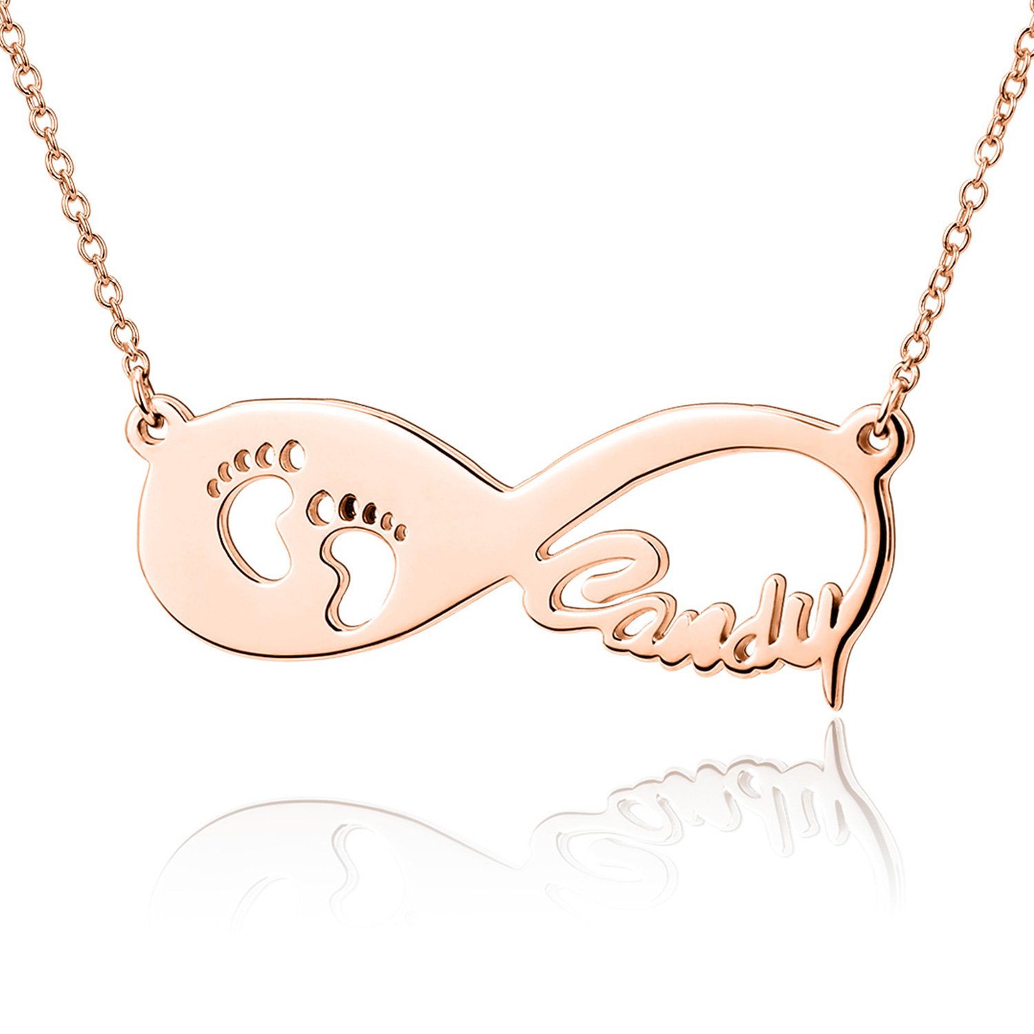 Personalized Infinity Name Necklace for Women - 925 Sterling Silver Custom Jewelry Gift for Her, Birthday, Anniversary & Valentine's Day