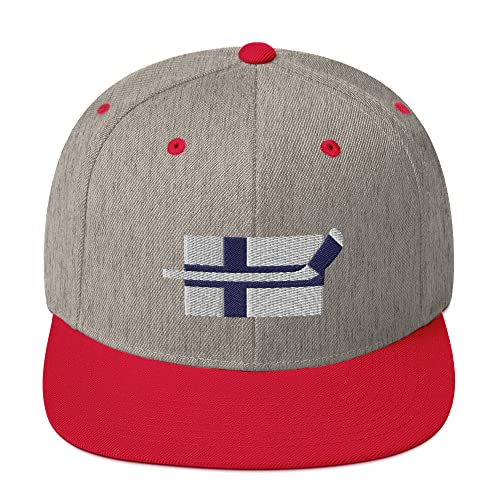 Heather Grey/ Red