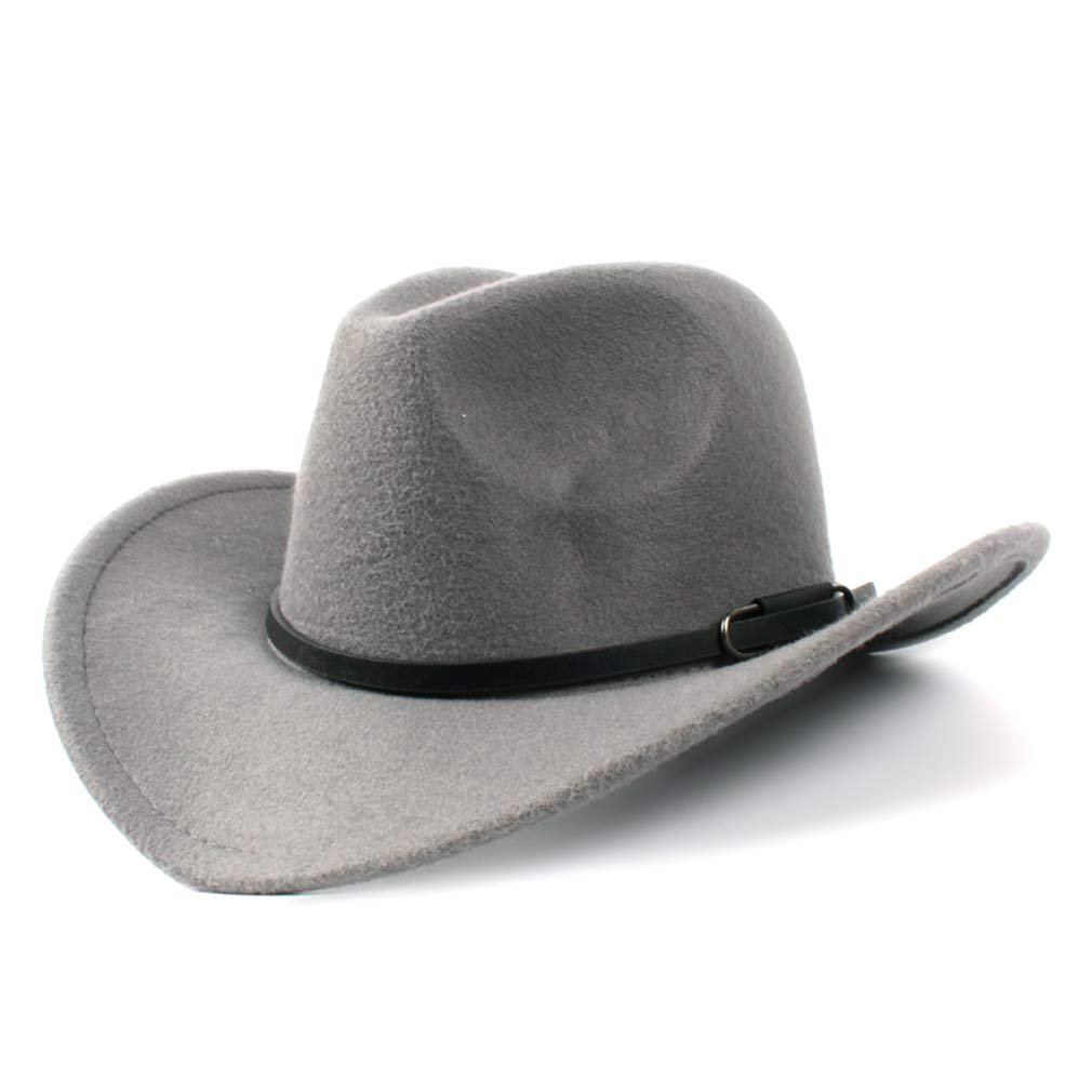 Vintage Roll-Up Brim Cowboy Hat for Men & Women - Western Style Fedora with Adjustable Belt - Perfect for Rodeo, Country Music Festivals & Outdoor Adventures
