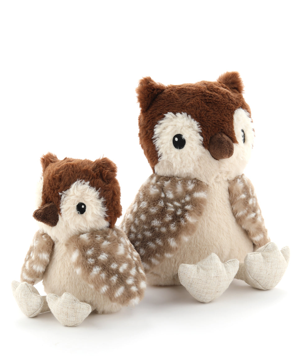 Oscar Owl Plush Toy Set - Cute Stuffed Animal Gift for Kids, Nursery Decor, Baby Shower Present - Perfect for Bedtime, Playtime & Room Decoration
