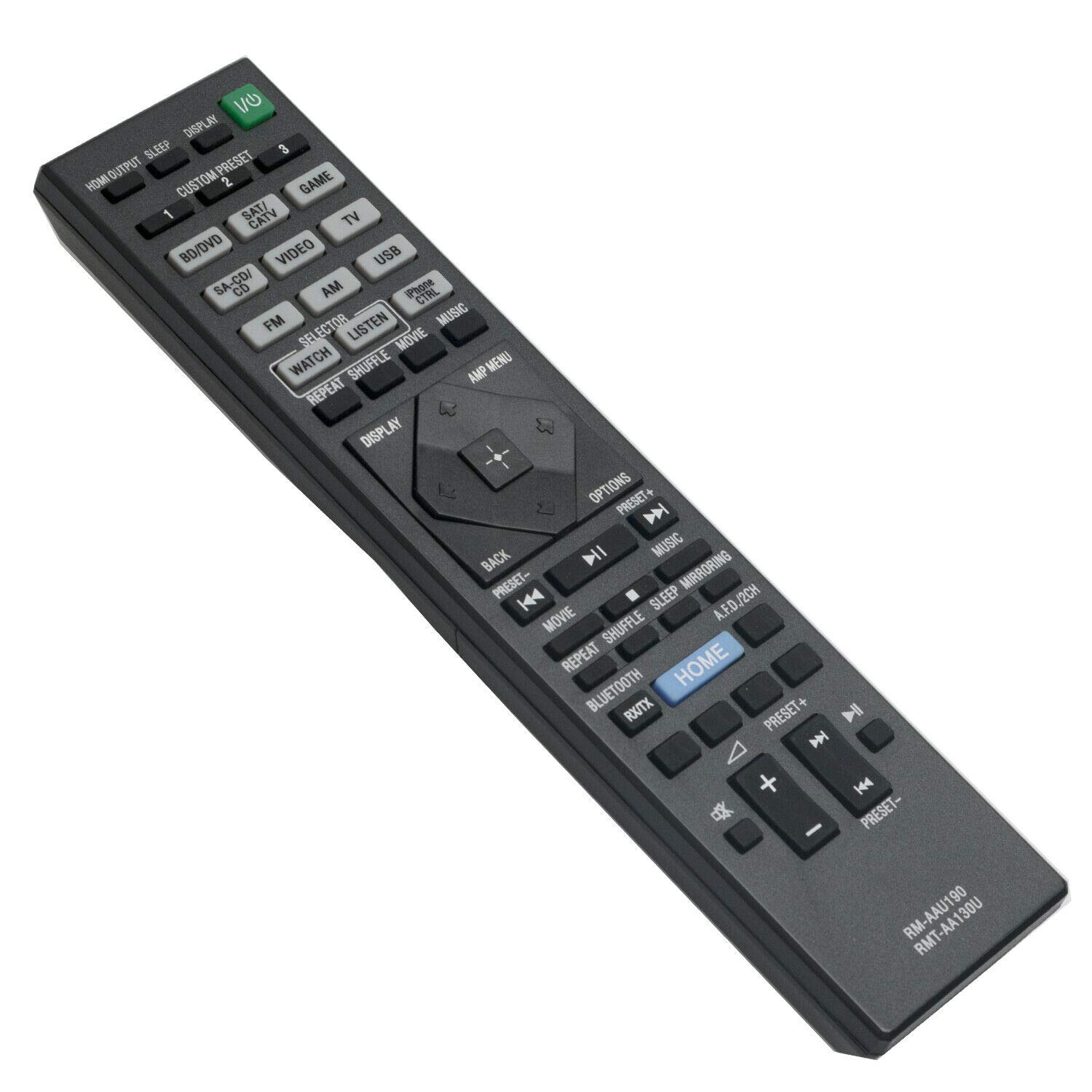 Original Remote Control Replacement for Sony AV STR-DH550 STR-DH750 STR-DN1060 - RMT-AA130U RM-AAU190 Compatible - Perfect for Home Theater & Entertainment Systems