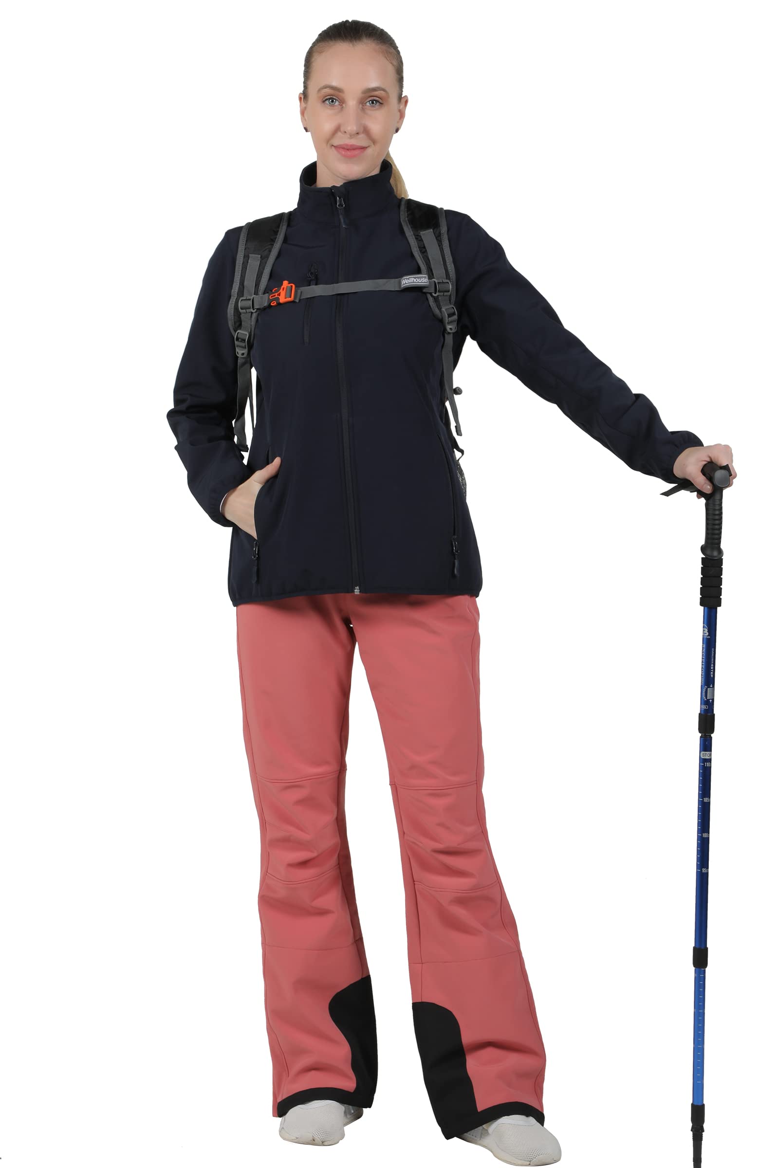 Women's Softshell Fleece Lined Jacket - Windproof Athletic Outerwear for Running, Hiking & Travel | Perfect for Outdoor Adventures & Casual Wear