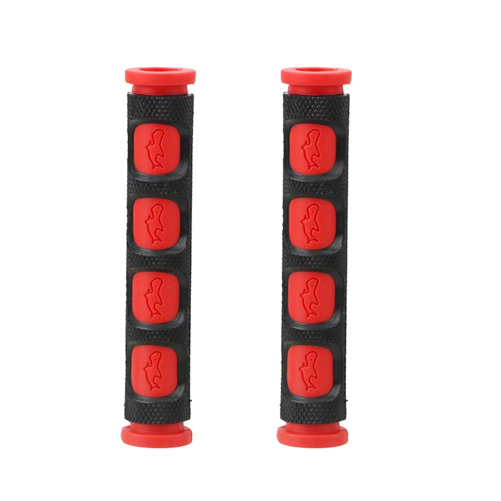 2Pcs Universal Motorcycle Handgrip Guards - Brake & Clutch Lever Covers for Honda Yamaha Kawasaki Suzuki - Red Handlebar Grips for Enhanced Safety & Comfort (Ideal for Street Bikes, Cruisers & Off-Road Adventures)