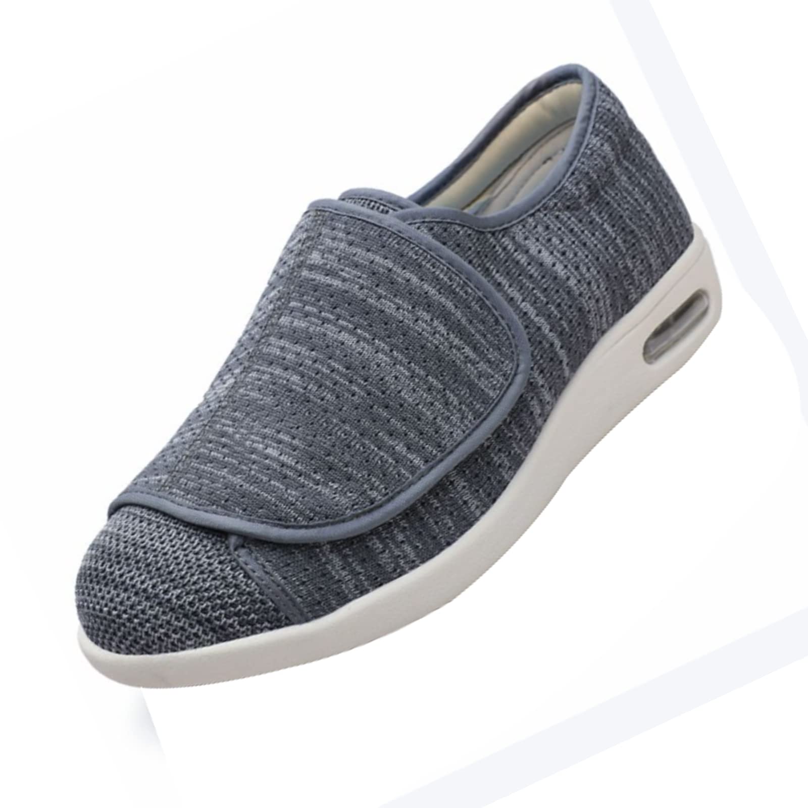 Diabetic Slippers for Women & Men - Adjustable Wide Width Comfort Shoes for Seniors with Swollen Feet, Edema Relief - Lightweight & Breathable for Indoor/Outdoor Use at Home or Hospital